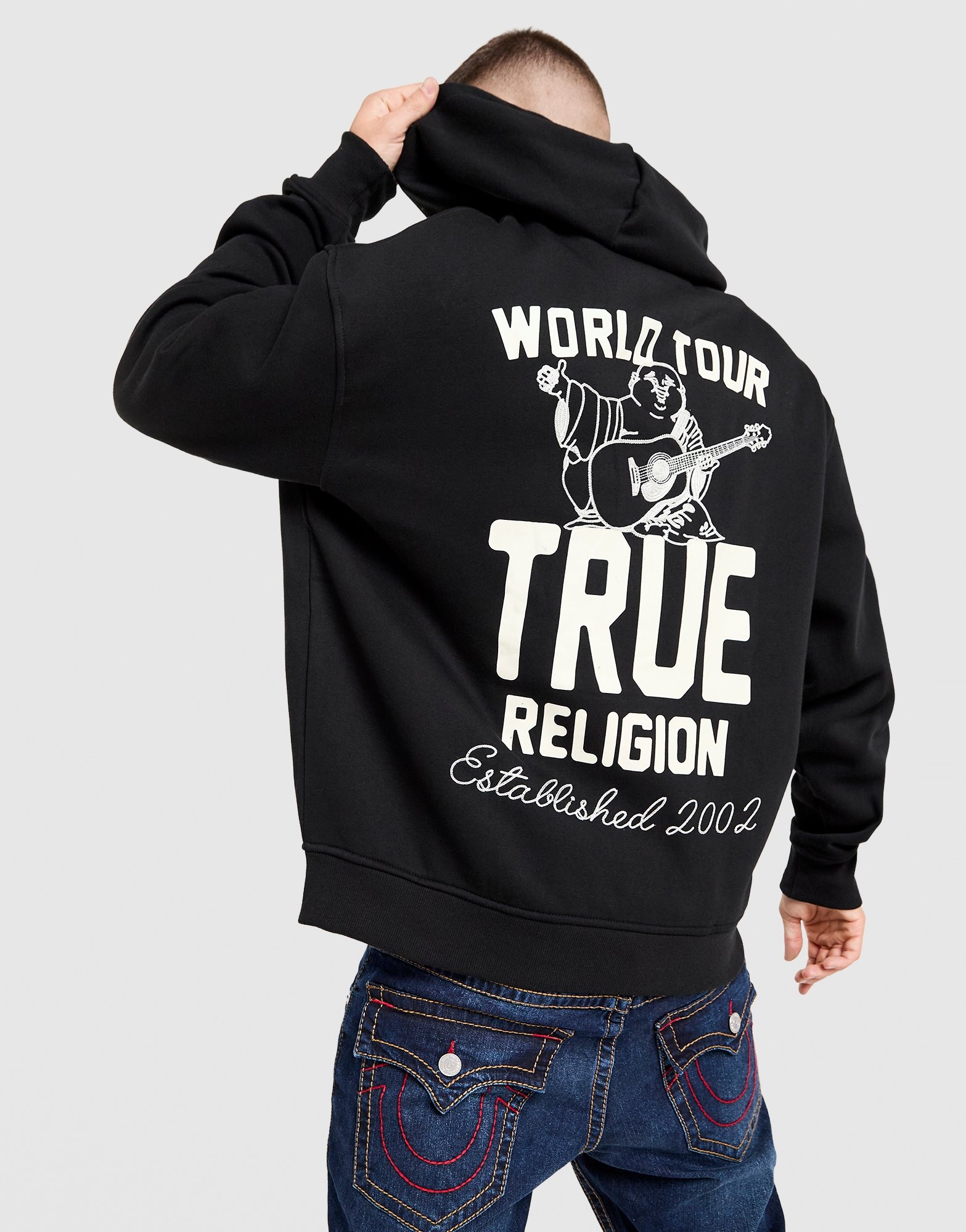 Black True Religion Badge Hoodie - JD Sports Global
