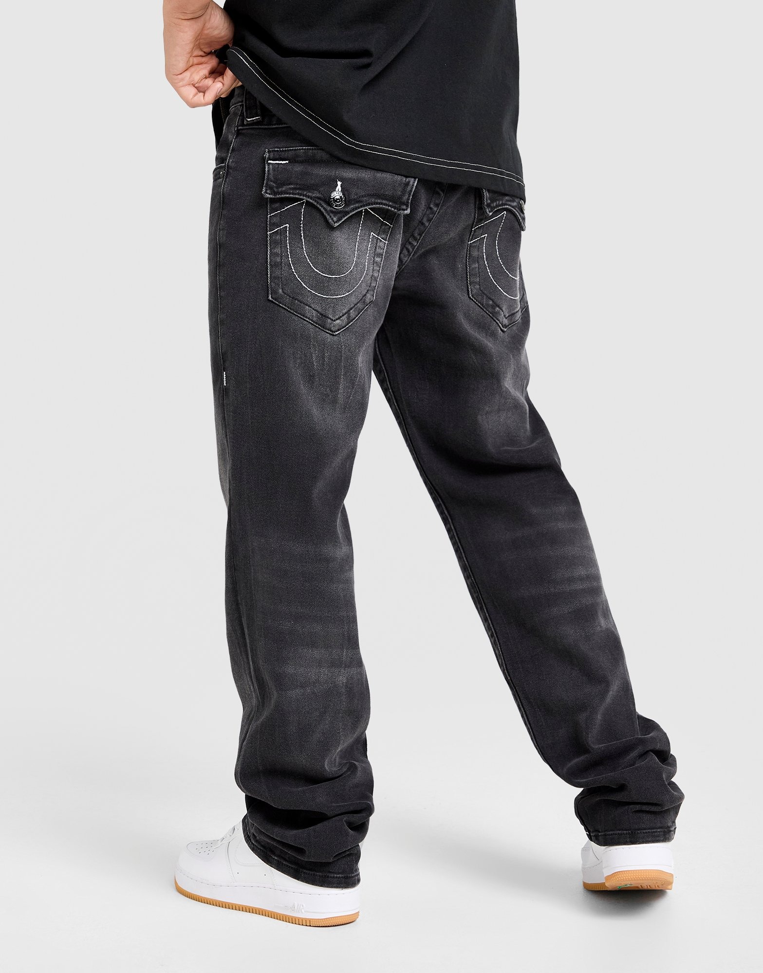 Black True Religion Ricky Single Needle Jeans JD Sports Global