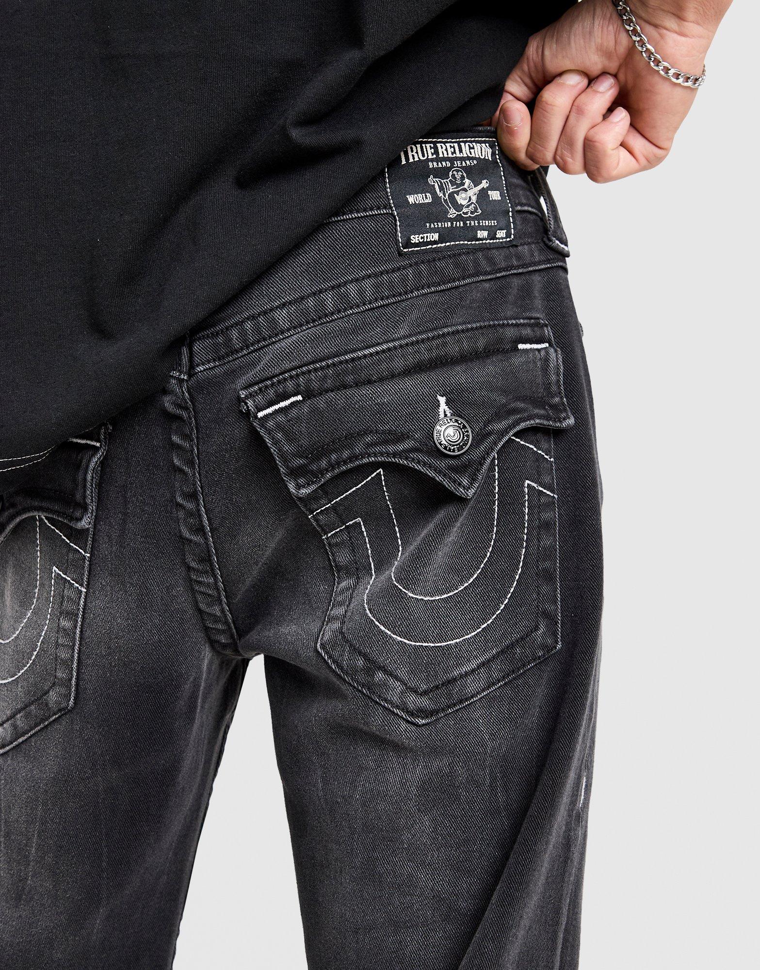 Black True Religion Ricky Single Needle Jeans - JD Sports Global