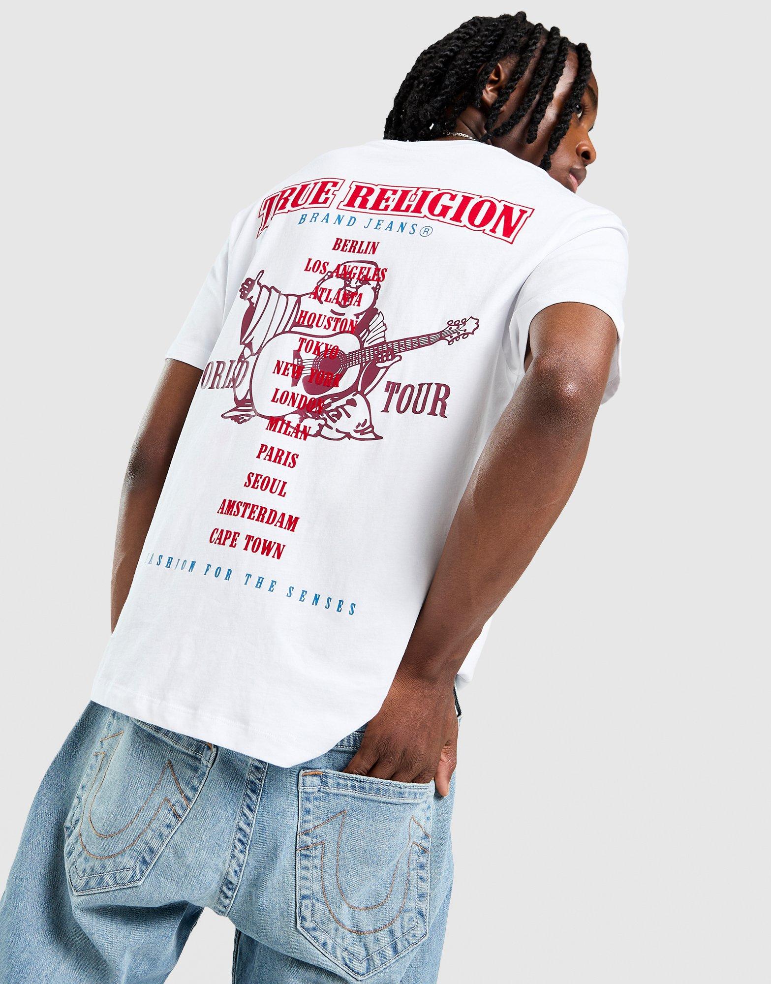 True Religion Maglia Flocked Back Print