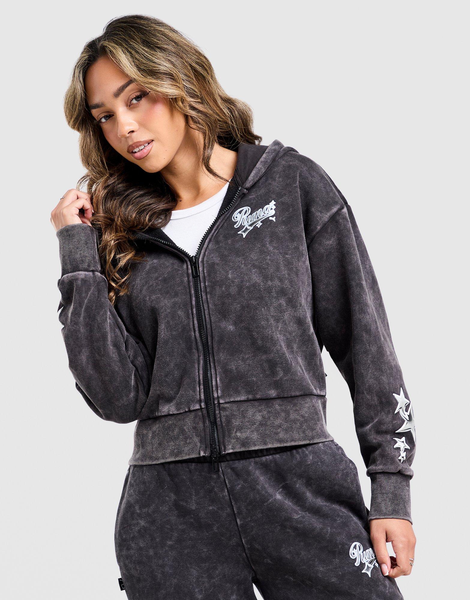 PUMA Hoops Crop Full Zip Hoodie