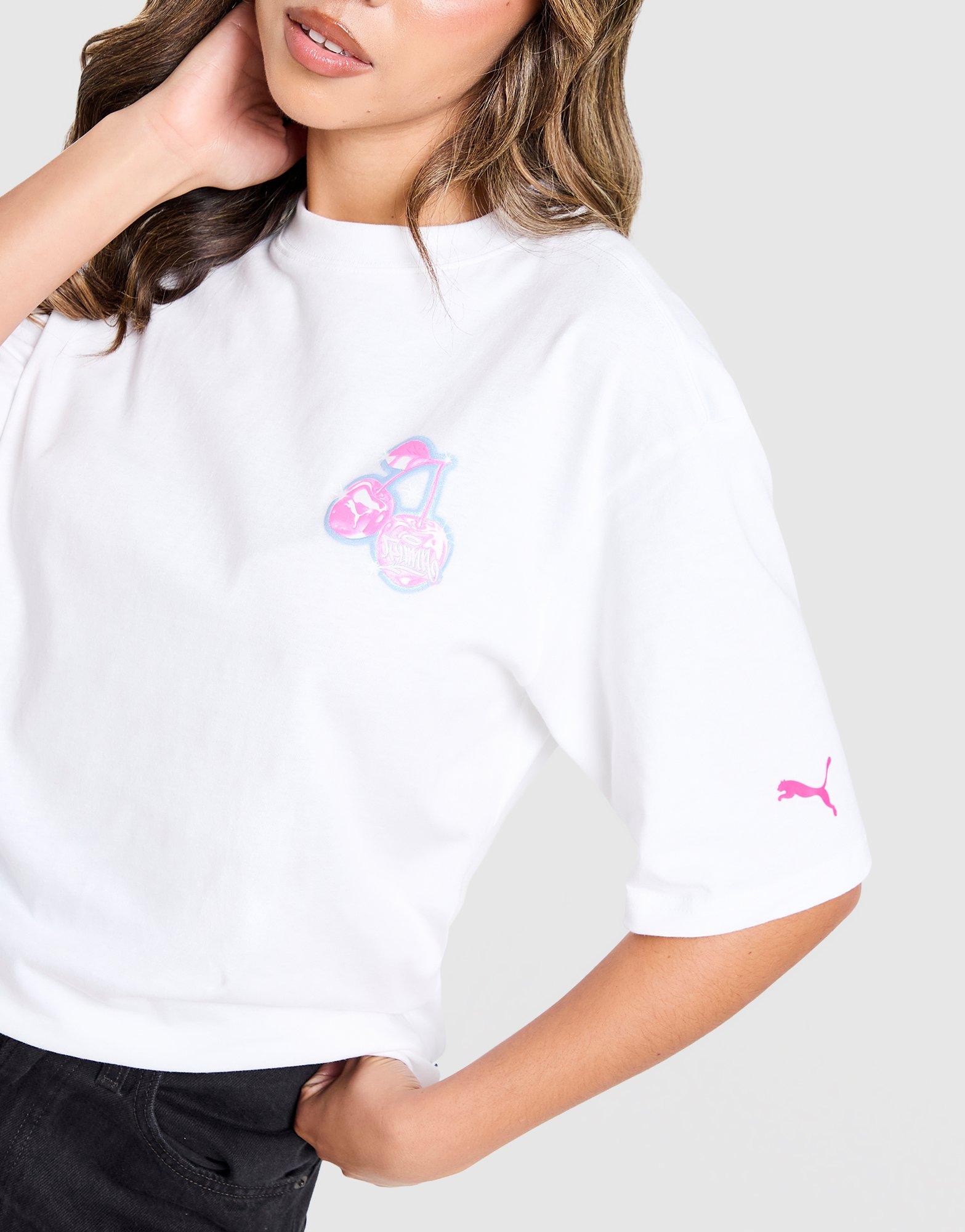 PUMA Hoops Cherry Graphic T-Shirt Damen