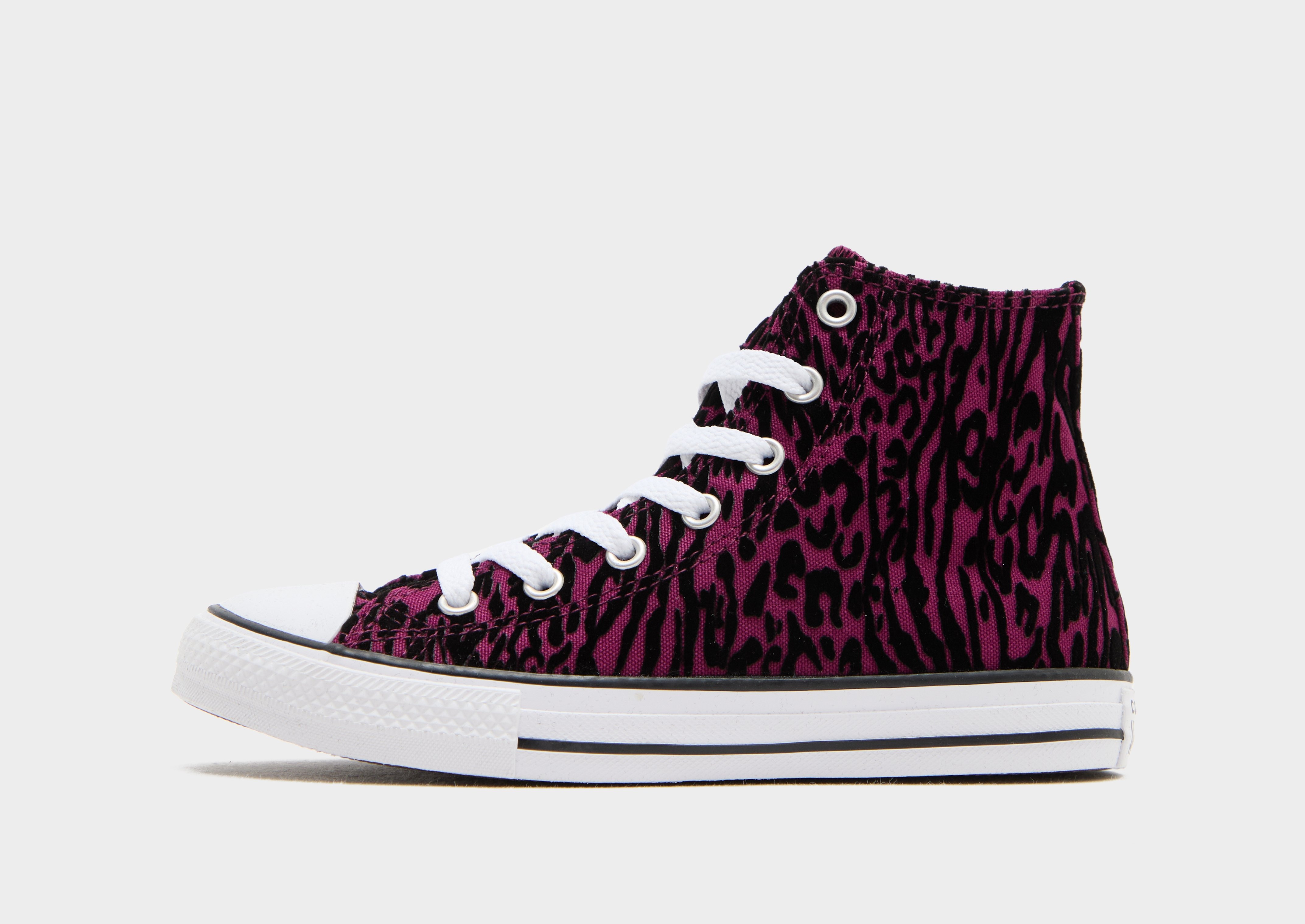 Pink Converse Chuck Taylor All Star High Animal Print Children