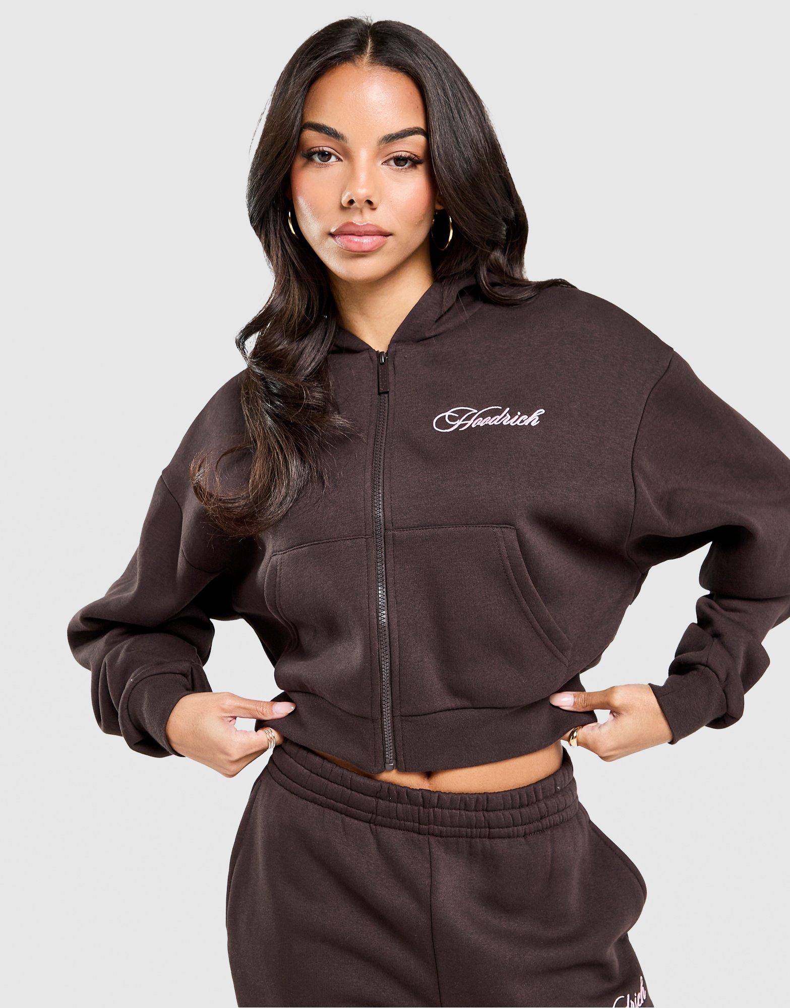 Hoodrich Felpa con Cappuccio Crop Poise