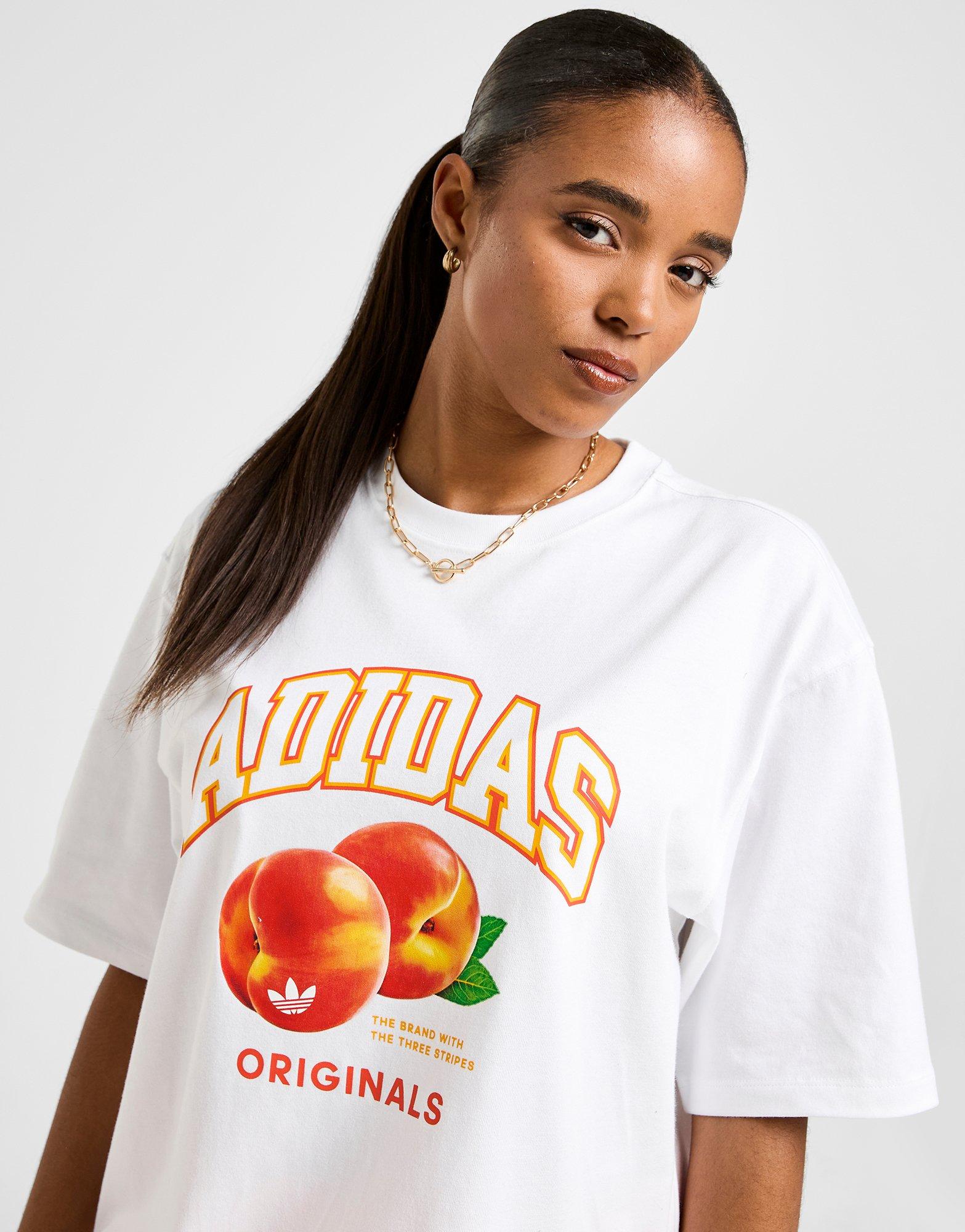 adidas Originals Peach Graphic Boyfriend T-Shirt