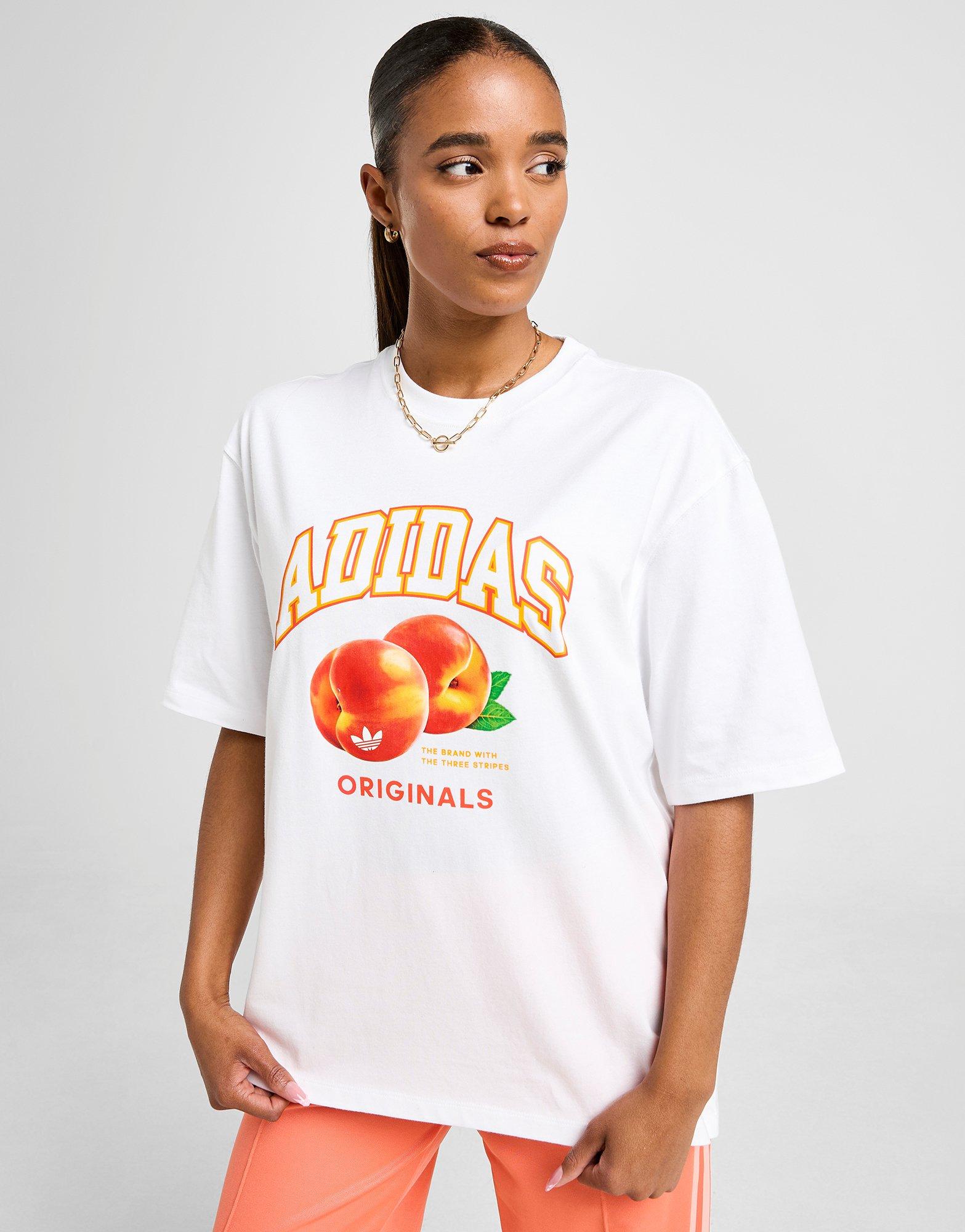 adidas Originals Peach Graphic Boyfriend T-Shirt