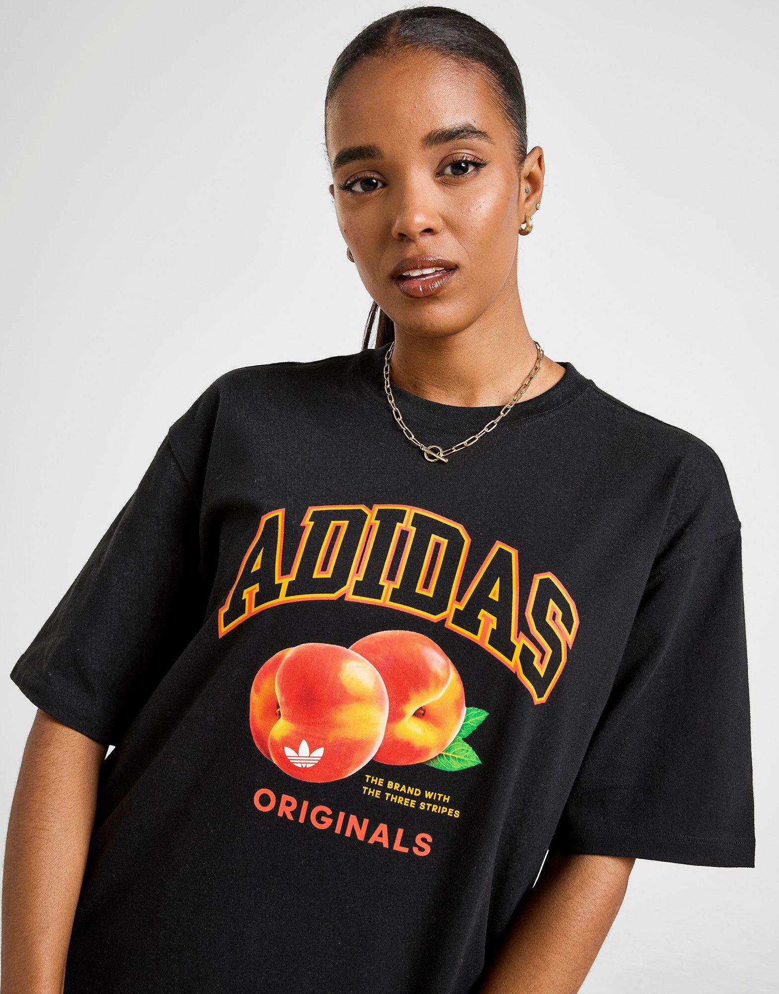 adidas Originals Peach Graphic Boyfriend T-Shirt
