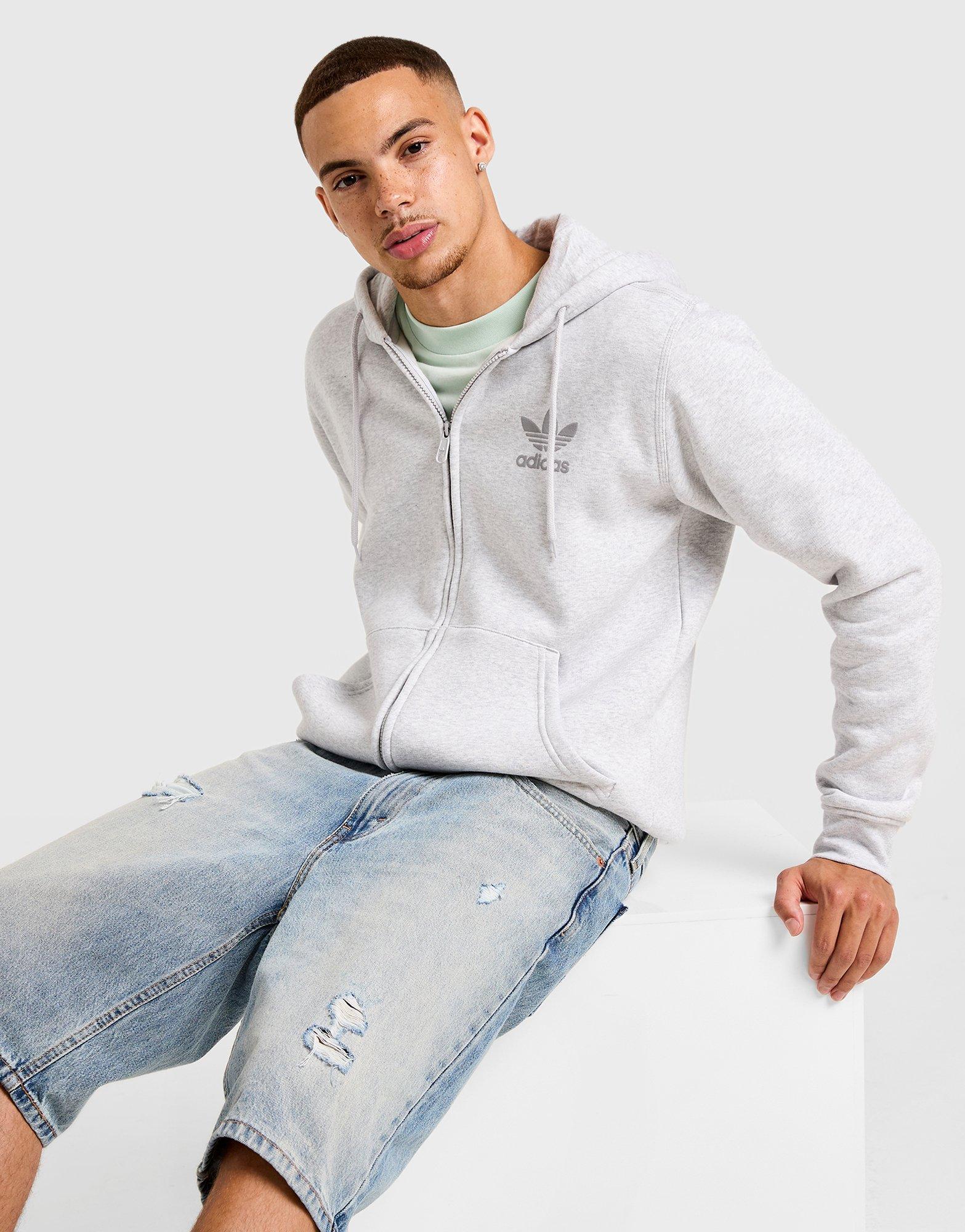 adidas Originals Felpa con Cappuccio Full Zip Trefoil Logo