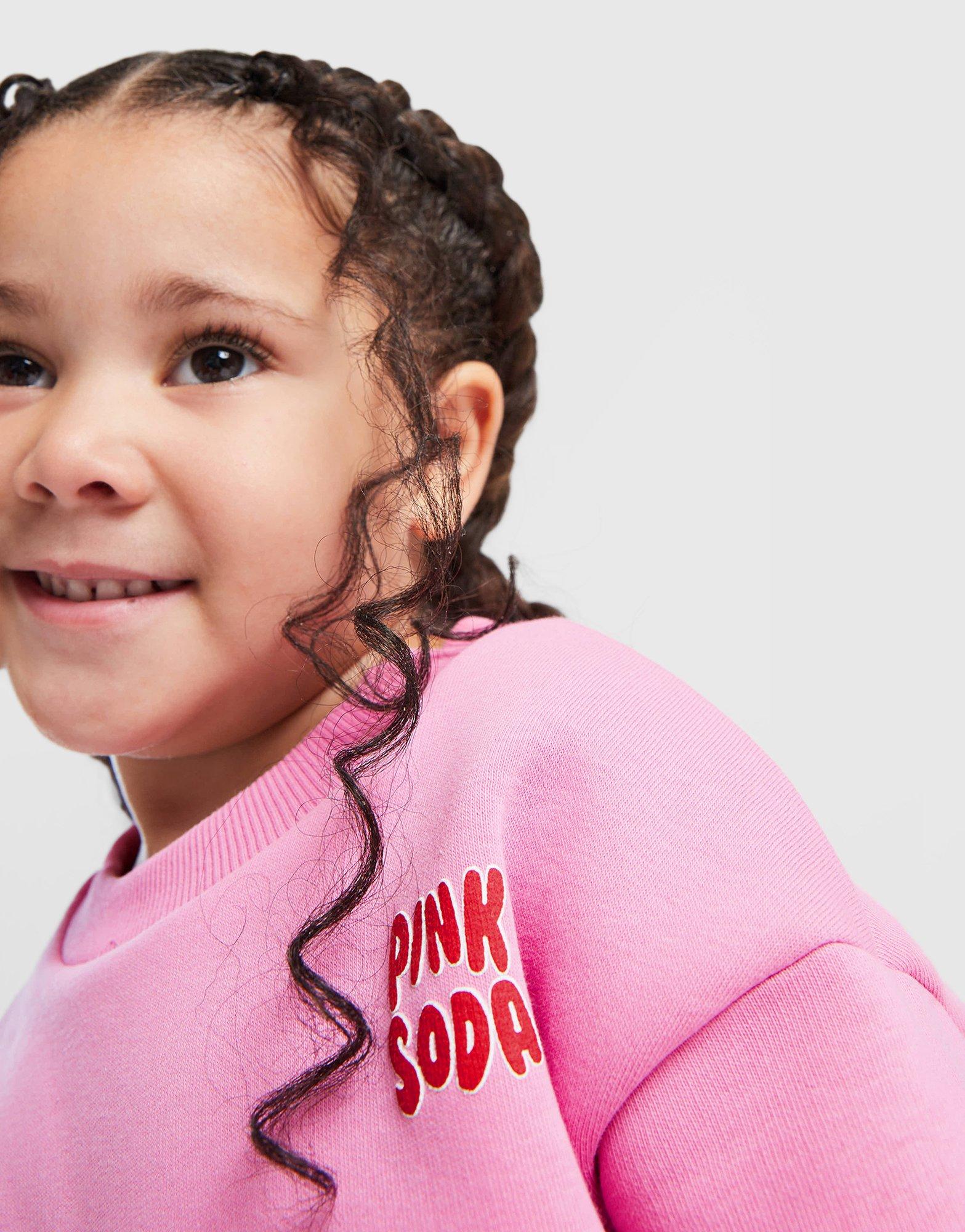 Pink Soda Sport Girls' Bow Crew Tracksuit Infant