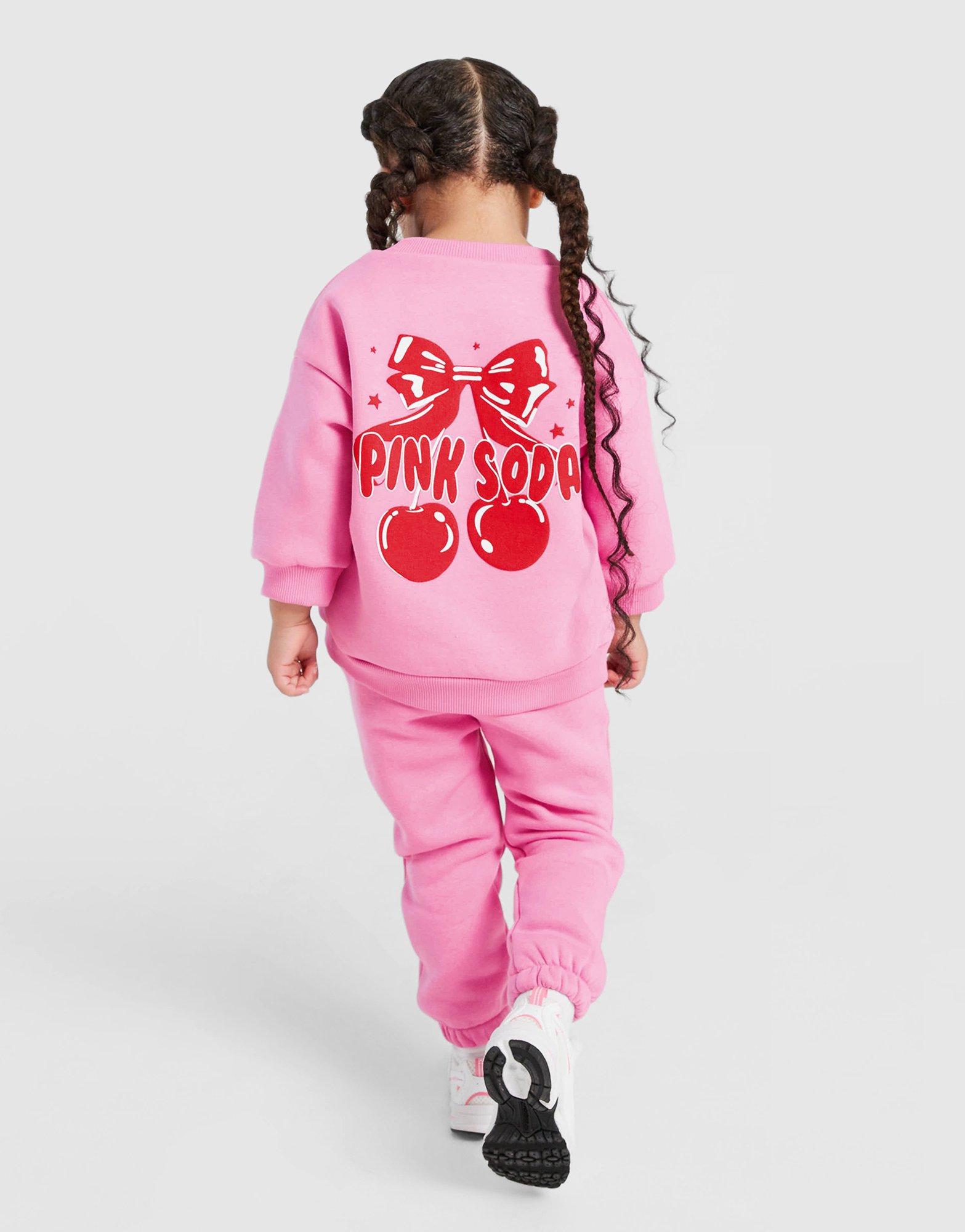 Pink Soda Sport Girls' Bow Crew Tracksuit Infant