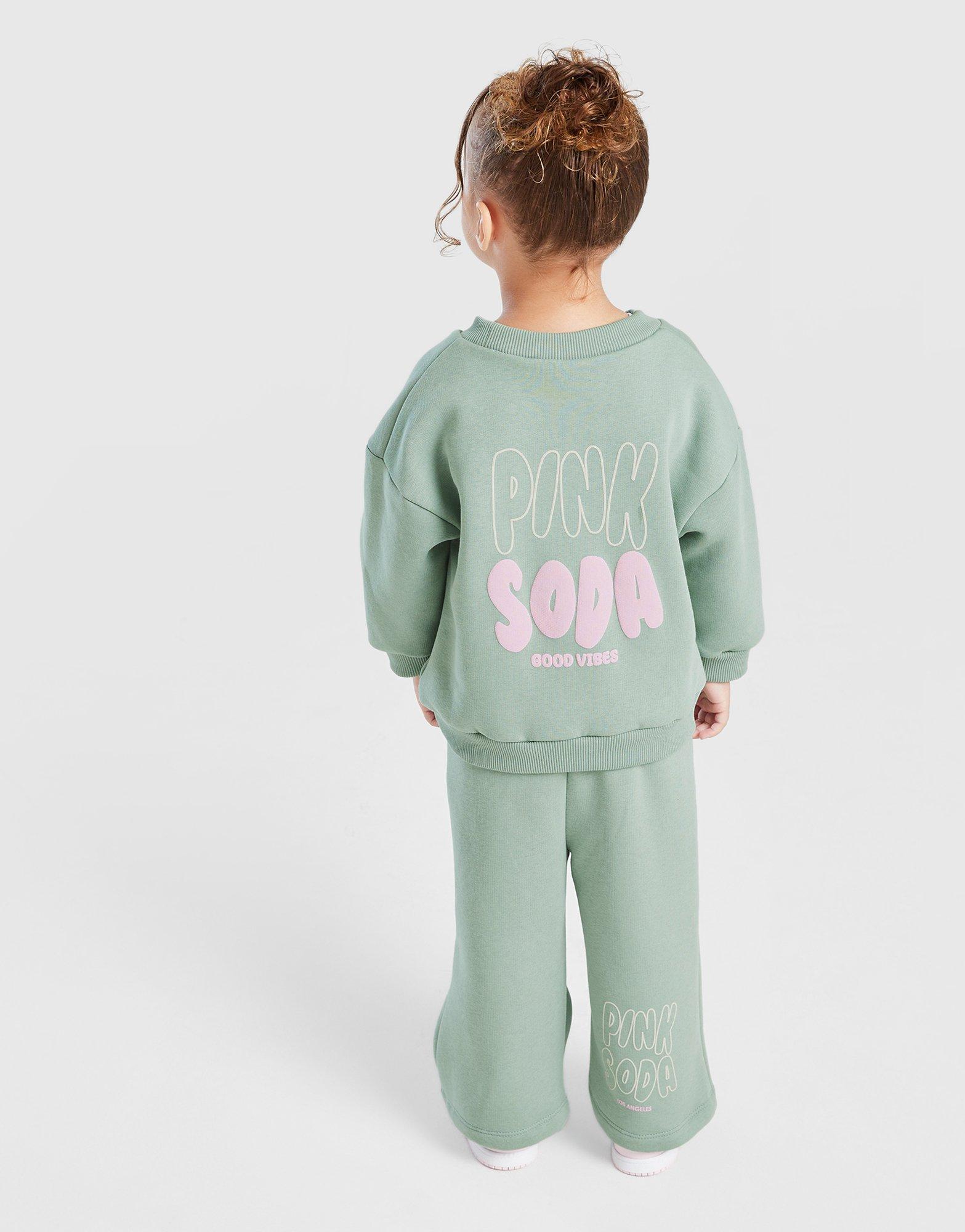 Pink Soda Sport Girls' Mix Crew Tracksuit Infant