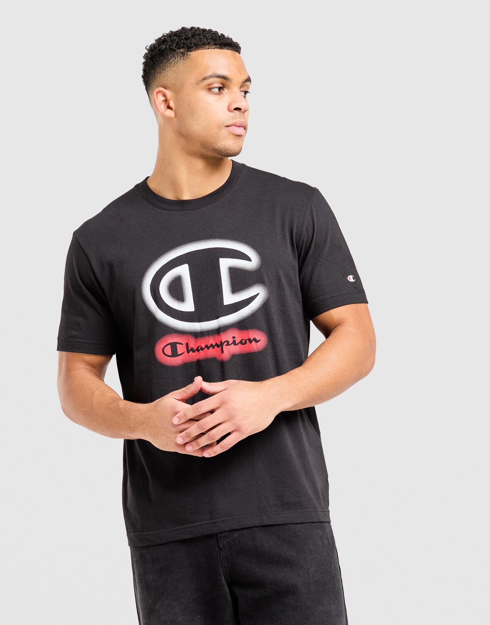 Grey Champion Large Logo V2 T-Shirt - JD Sports Global