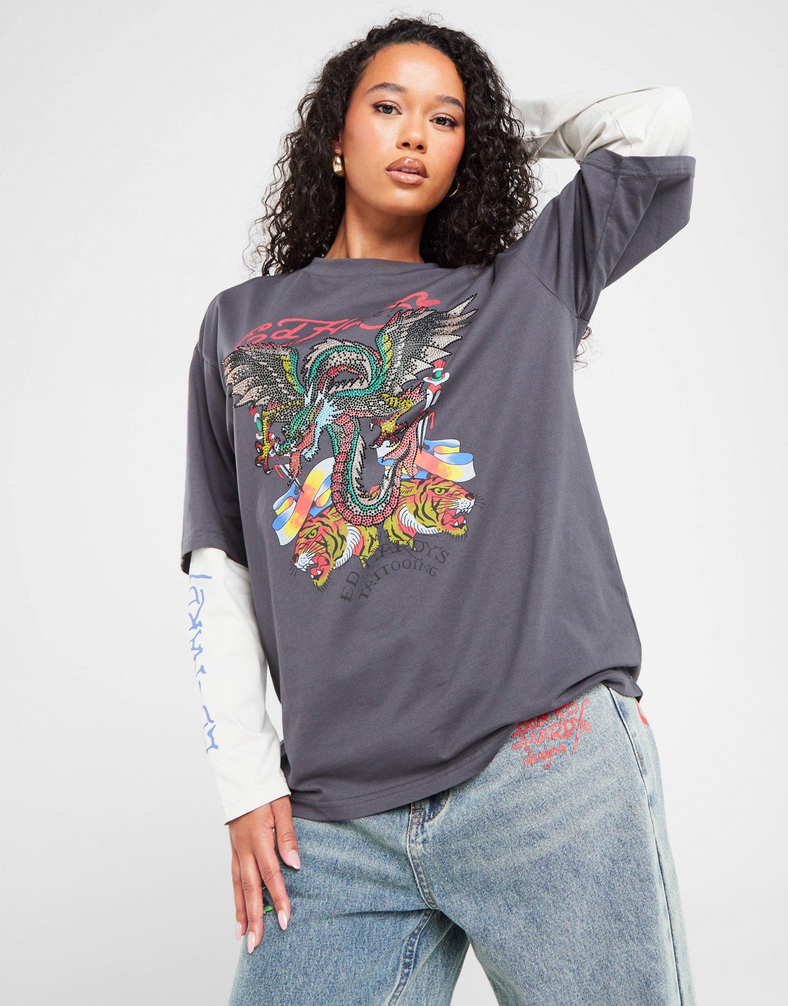 Ed Hardy Dragon Double Sleeve T-Shirt