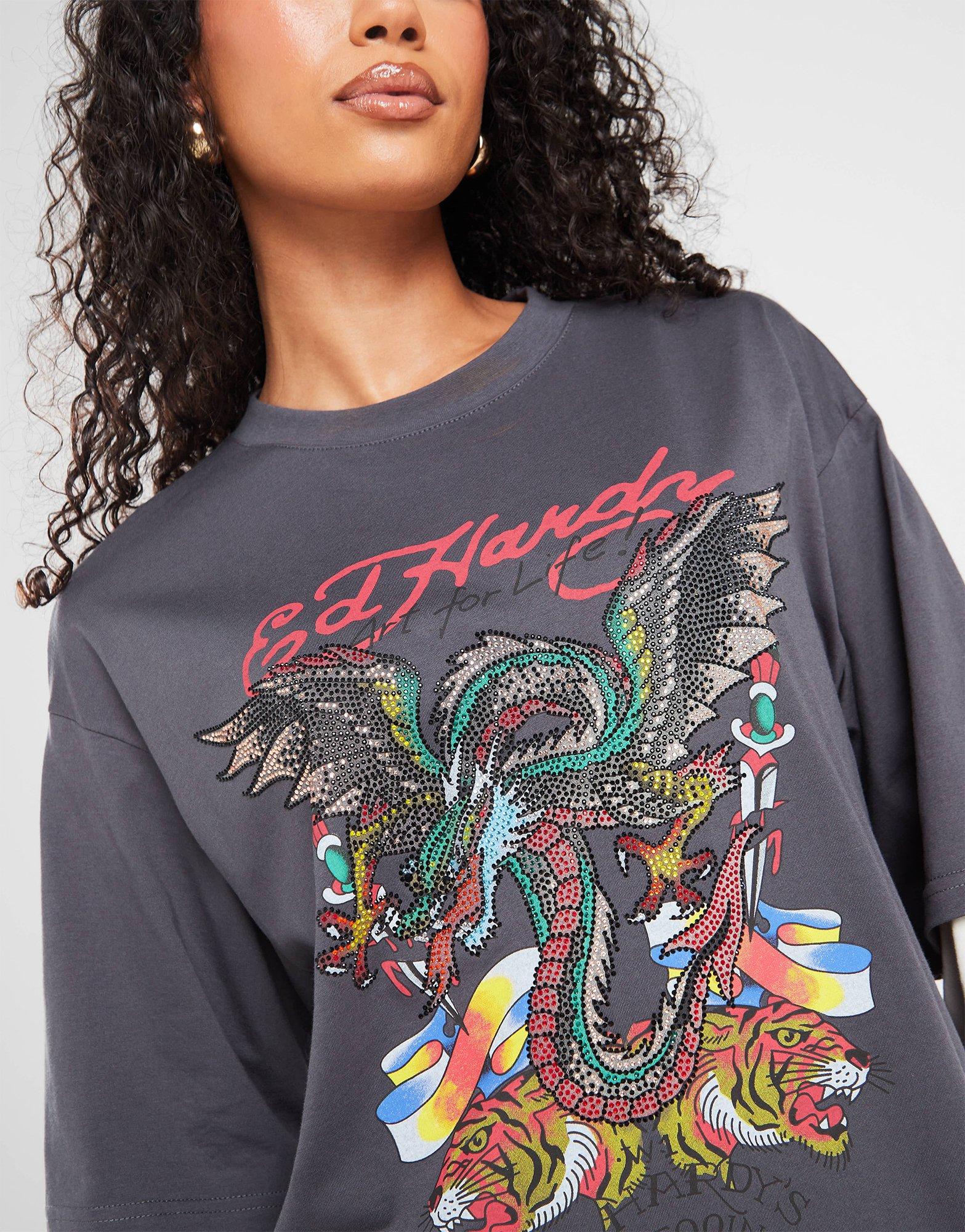 Ed Hardy Dragon Double Sleeve T-Shirt