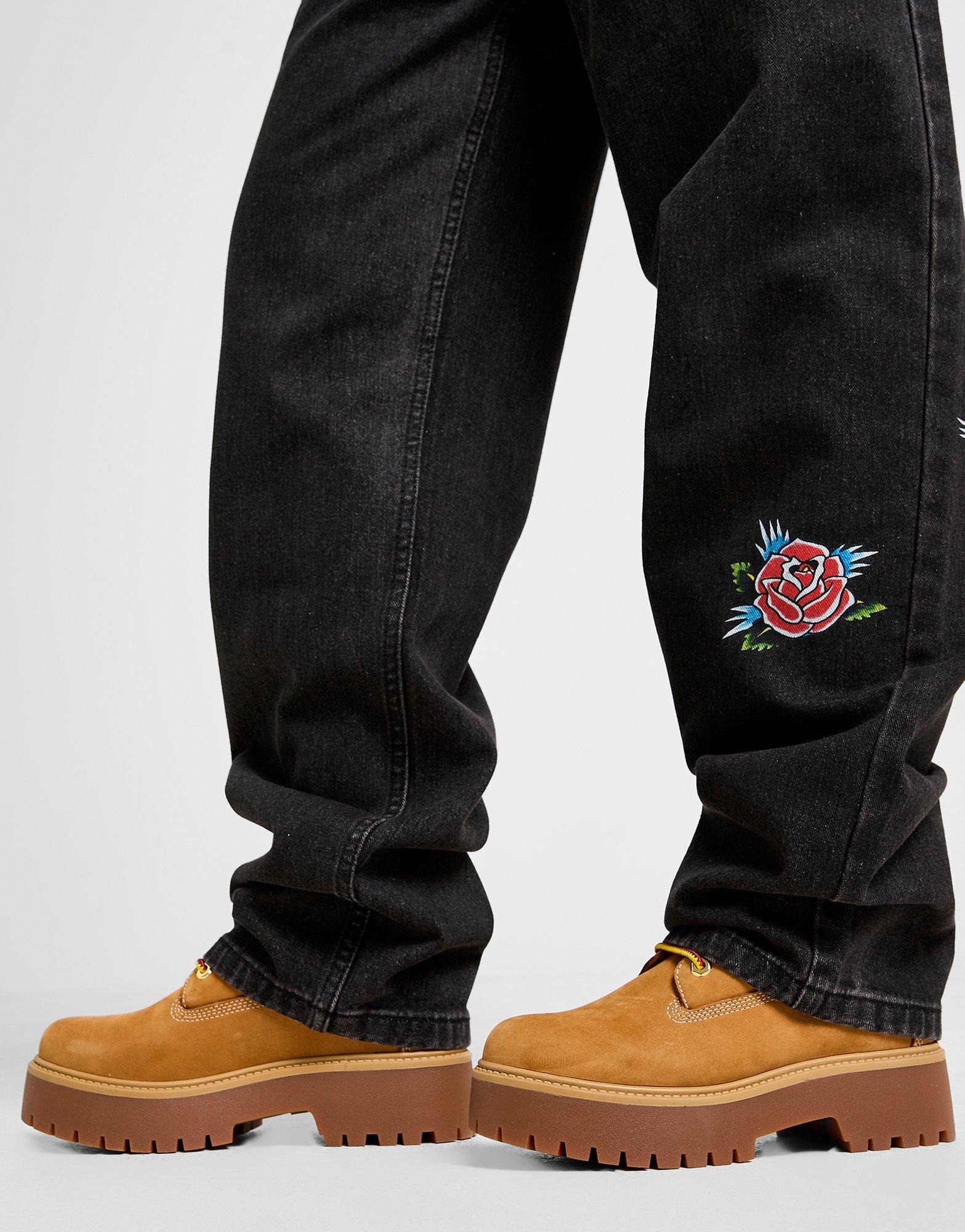 Ed Hardy Bloom Skull Relax Jeans Damen