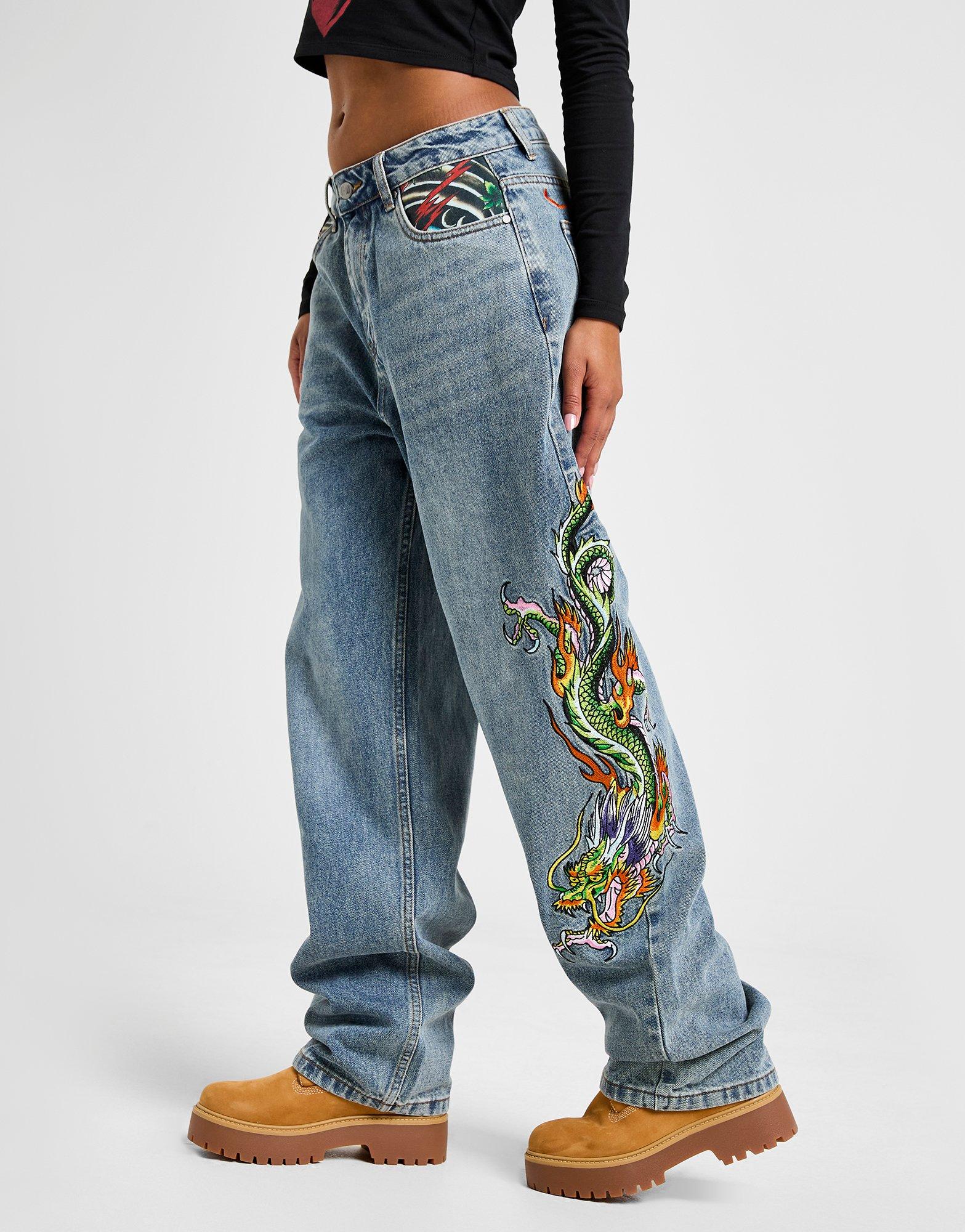 Ed Hardy Jeans Relax Crawling Dragon