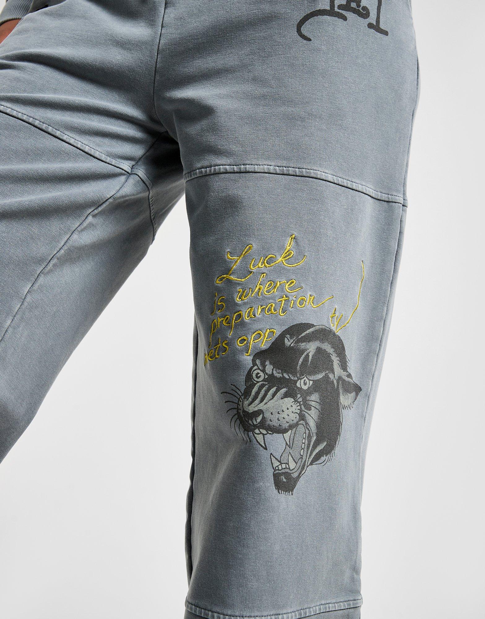 Ed Hardy Flame Tiger Wide Joggers