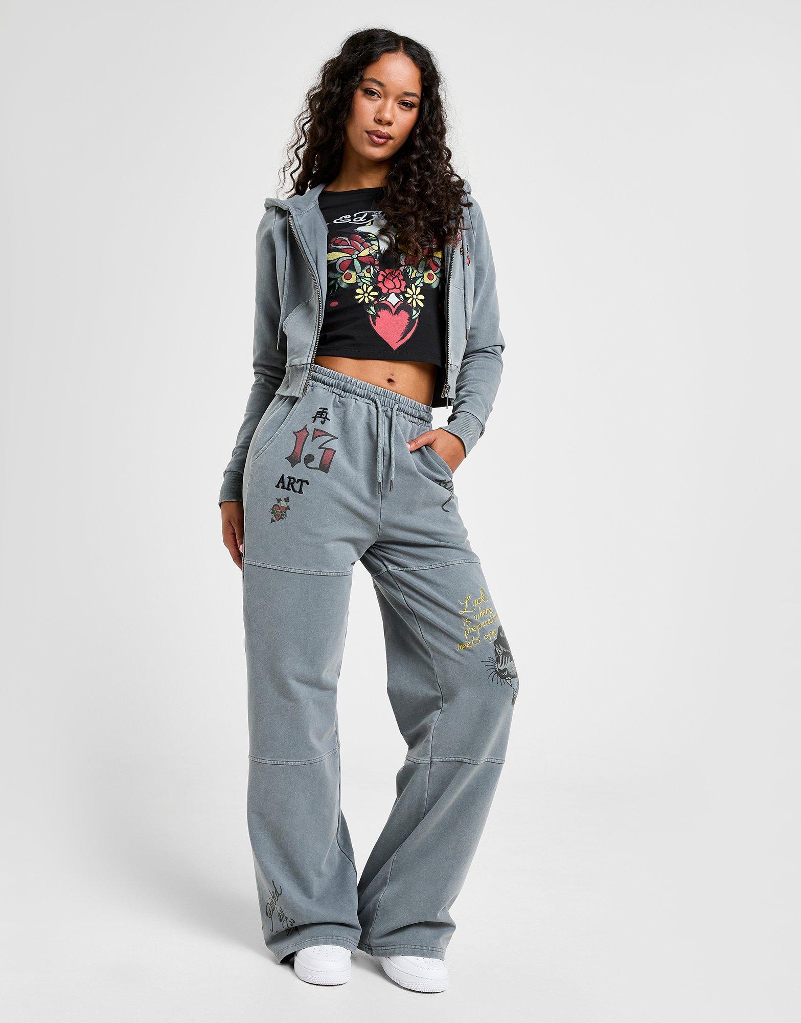 Ed Hardy Flame Tiger Wide Joggers