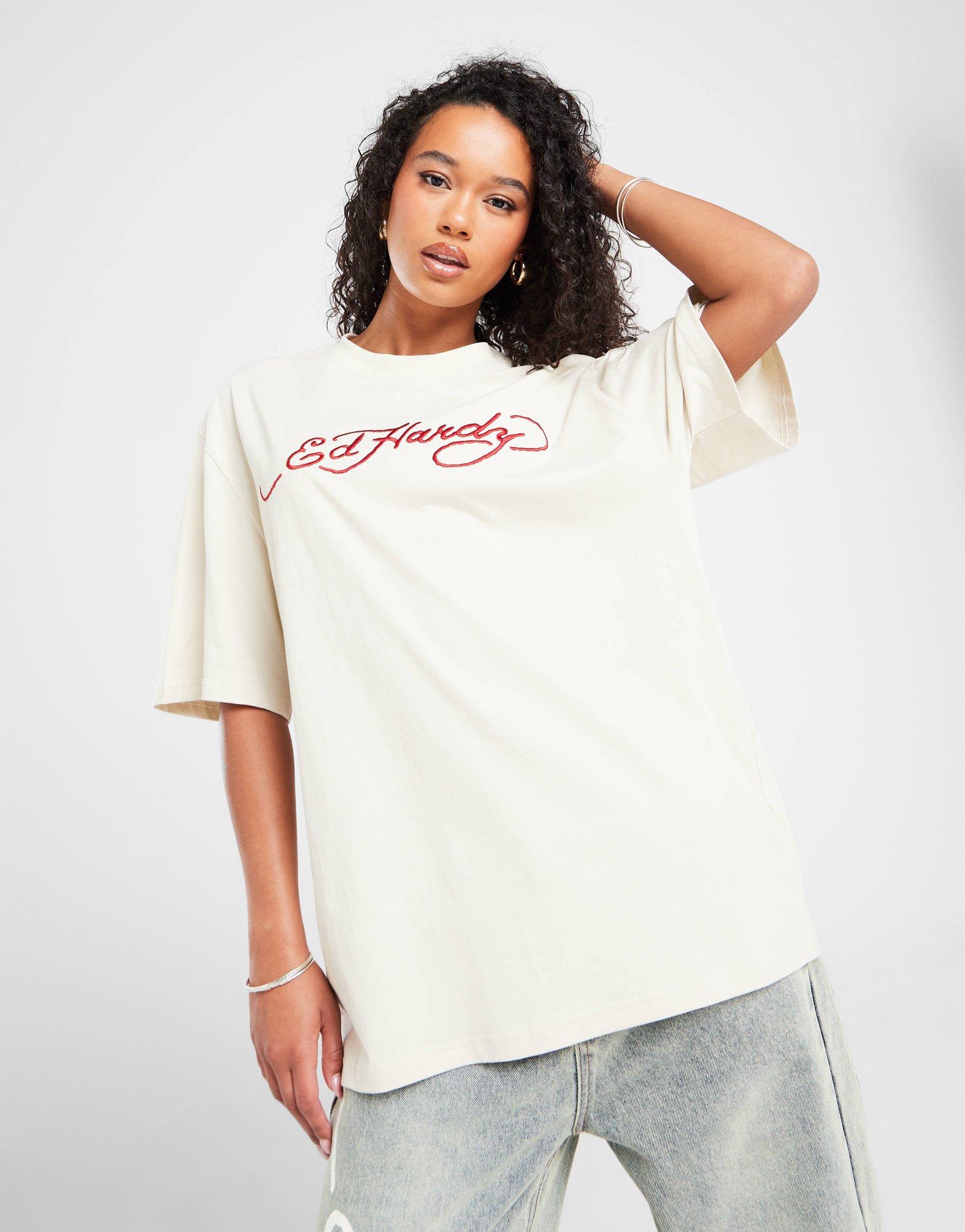 Ed Hardy Snake Skull Boyfriend T-Shirt