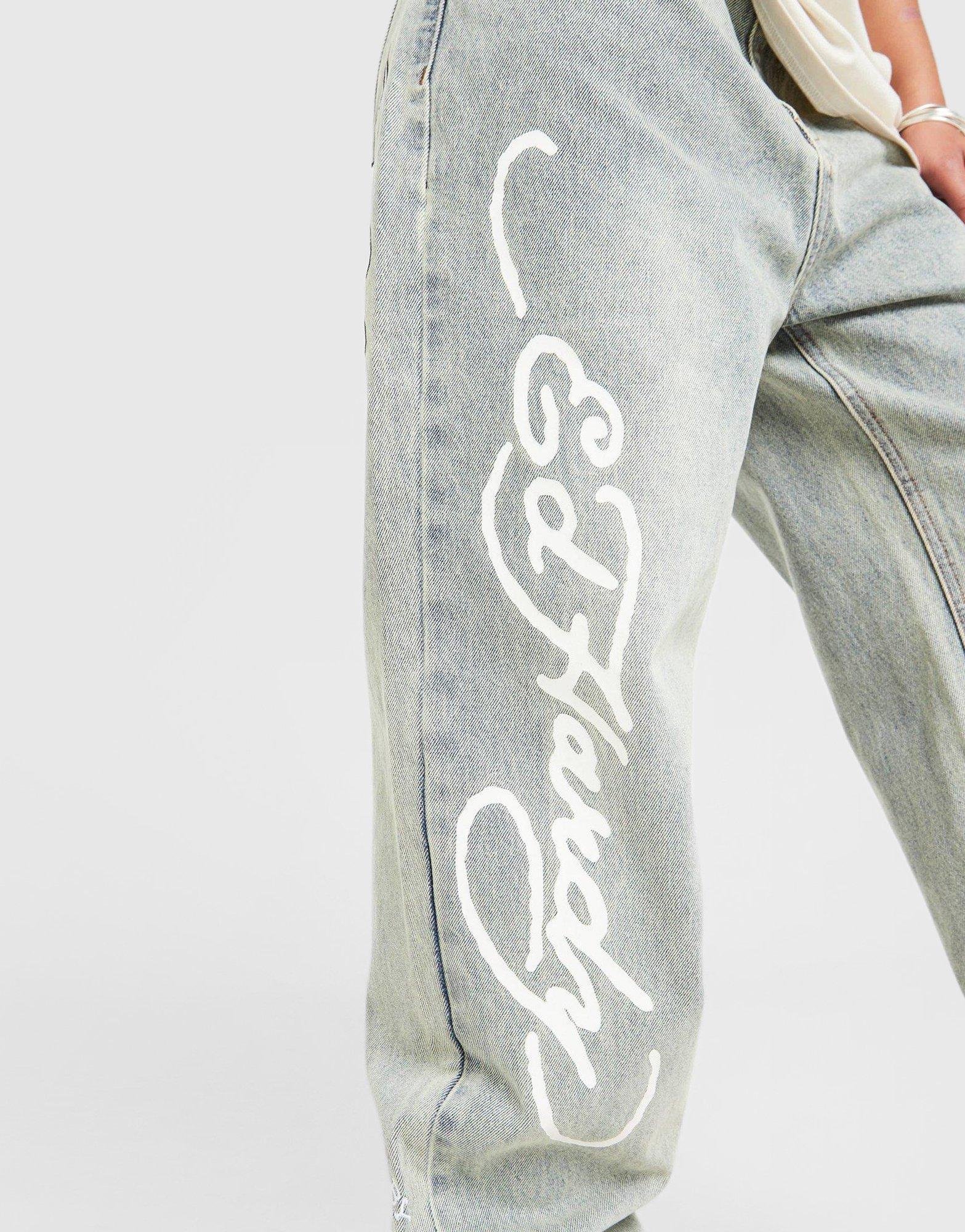 Ed Hardy Jean Flaming Skull Relaxed