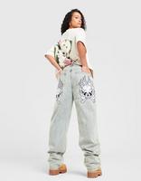 Ed Hardy Flaming Skull Relaxed Jeans