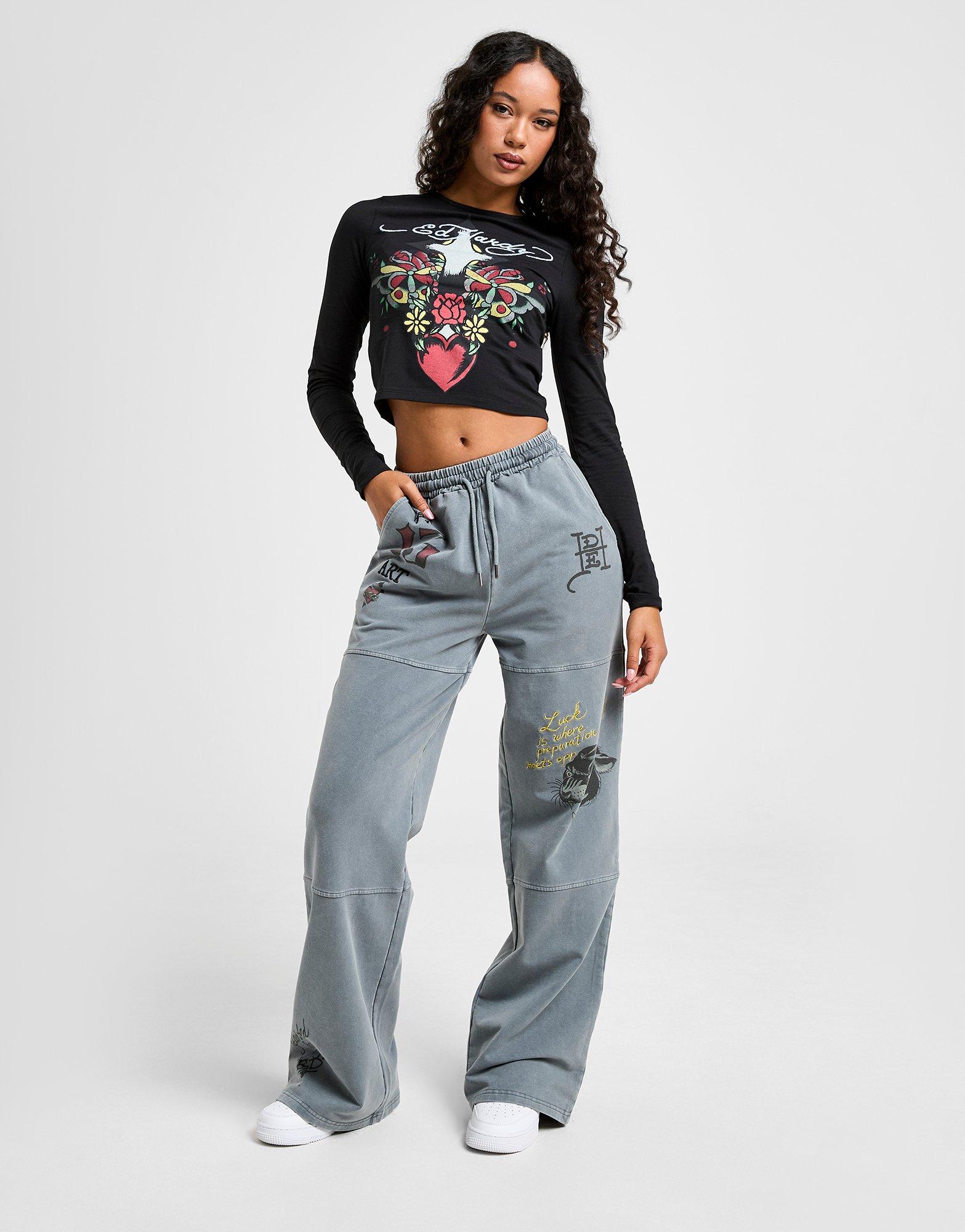 Ed Hardy Heart Cross Long Sleeve T-Shirt