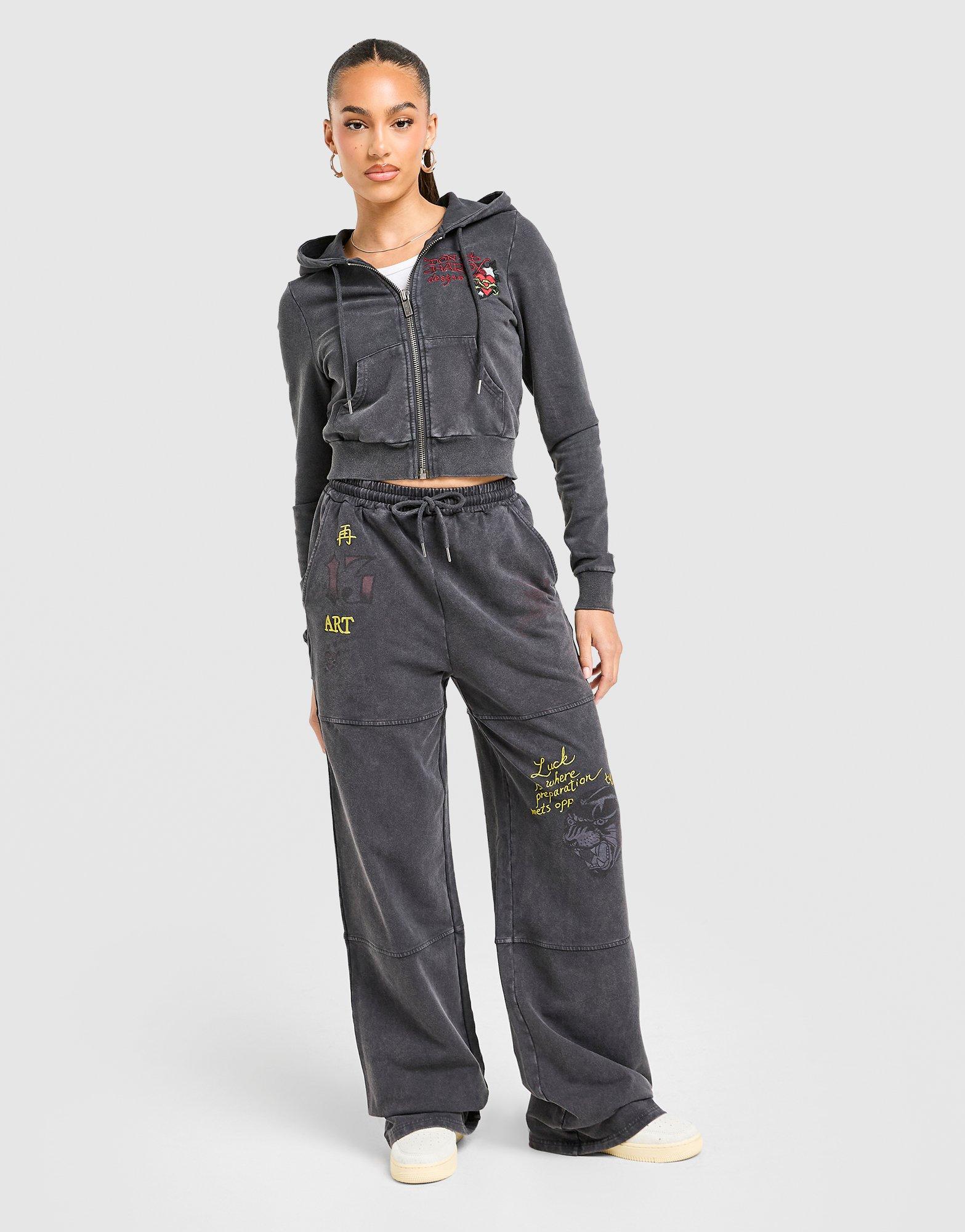 Ed Hardy Flame Tiger Wide Joggers