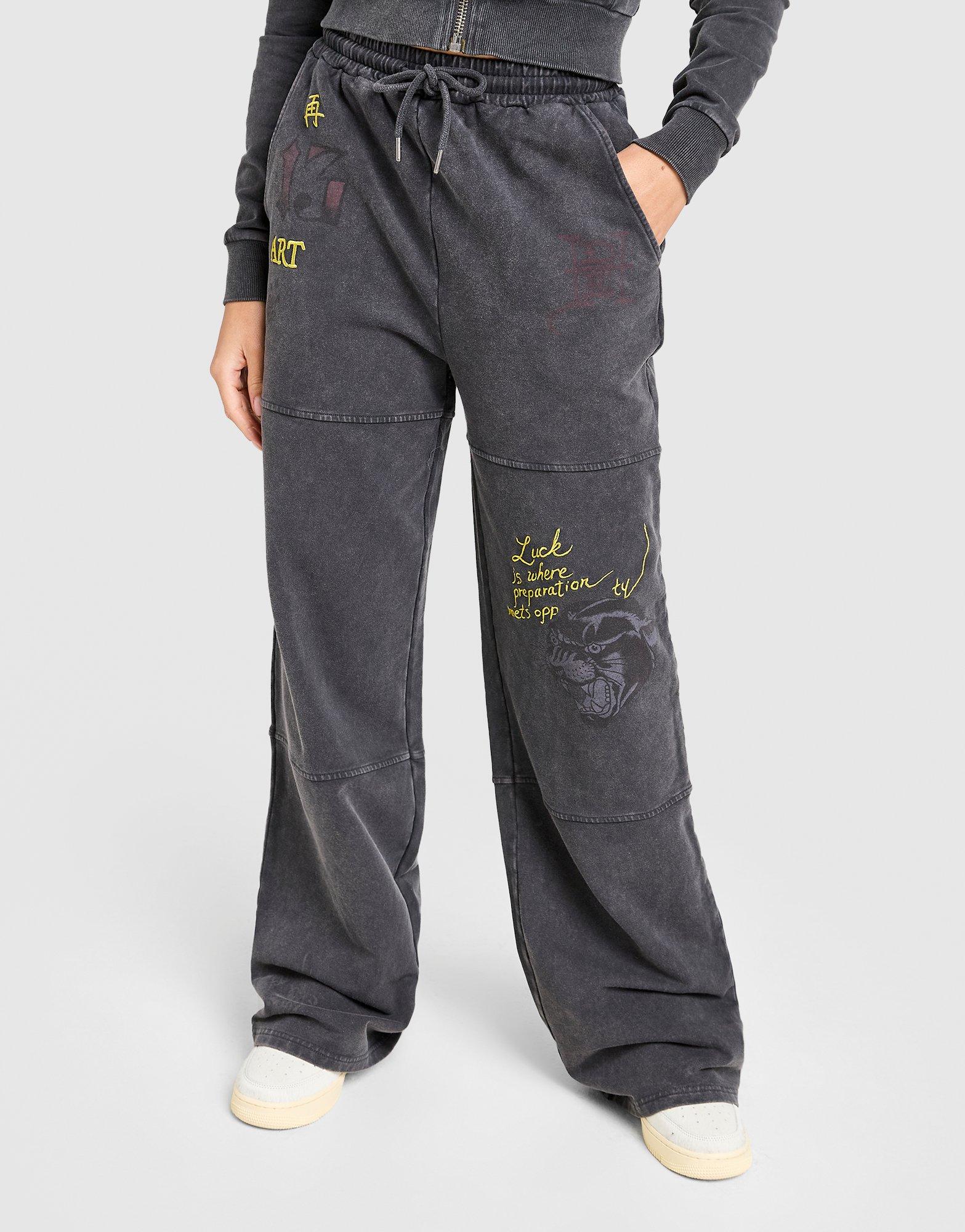 Ed Hardy Flame Tiger Wide Joggers