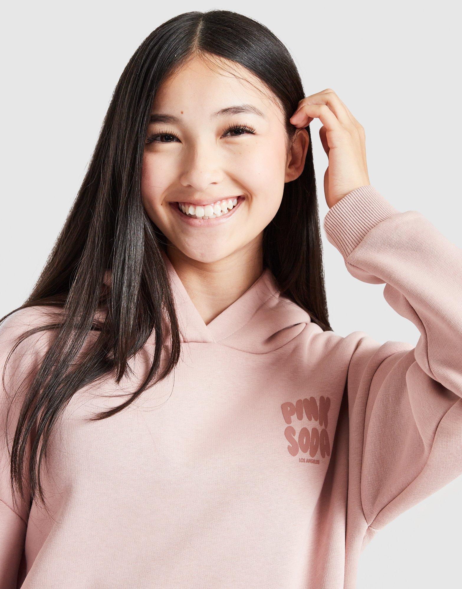 Pink Soda Sport Girls' Mix Overhead Hoodie Junior