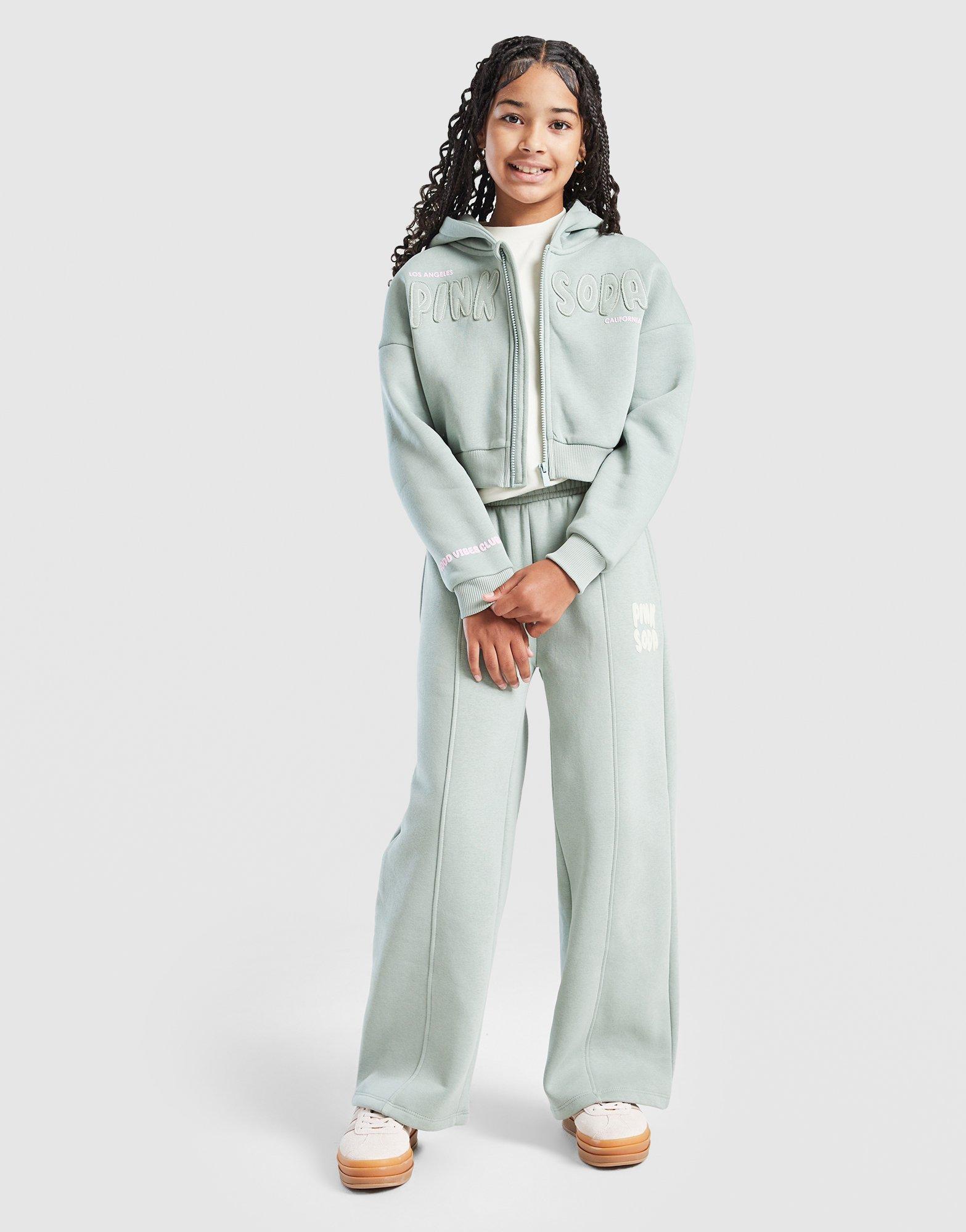 Pink Soda Sport Girls' Sage Crop Full Zip Hoodie Junior