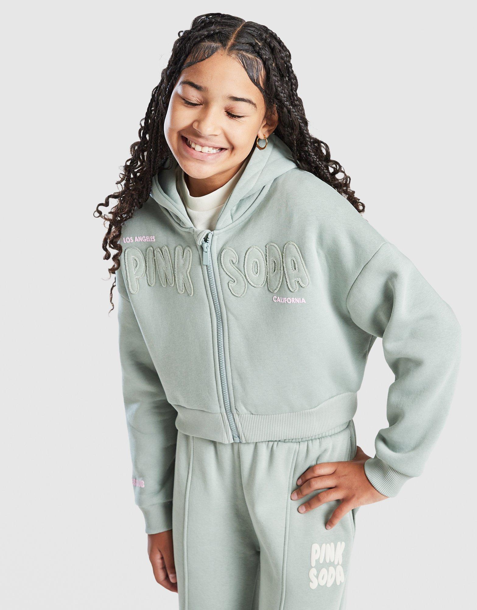 Pink Soda Sport Girls' Sage Crop Full Zip Hoodie Junior
