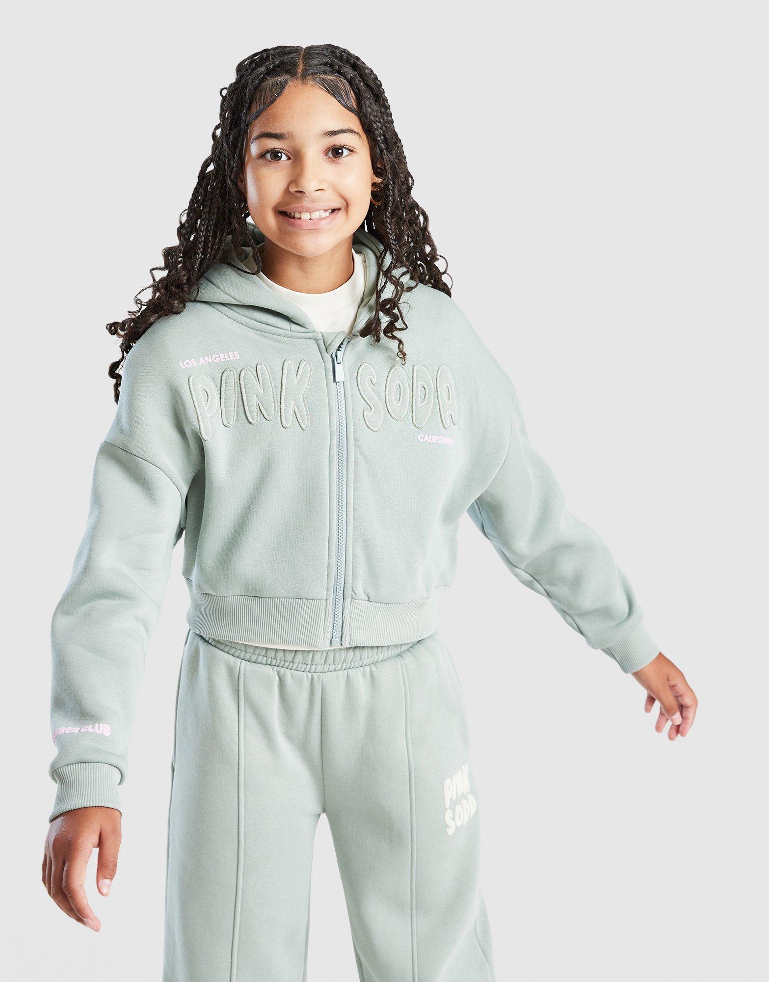 Pink Soda Sport Girls' Sage Crop Full Zip Hoodie Junior