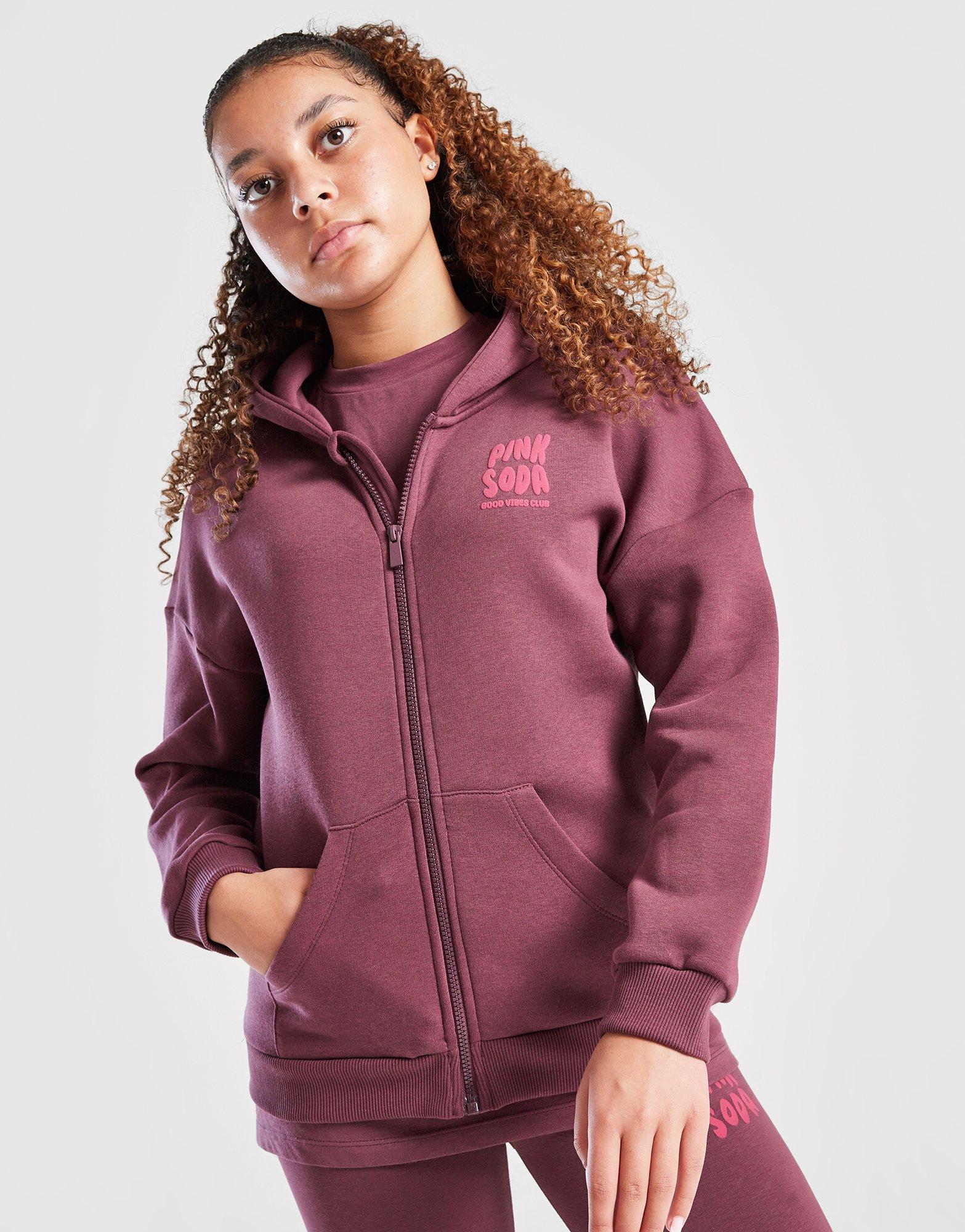 Pink Soda Sport Girls' Rae Full Zip Hoodie Kinder