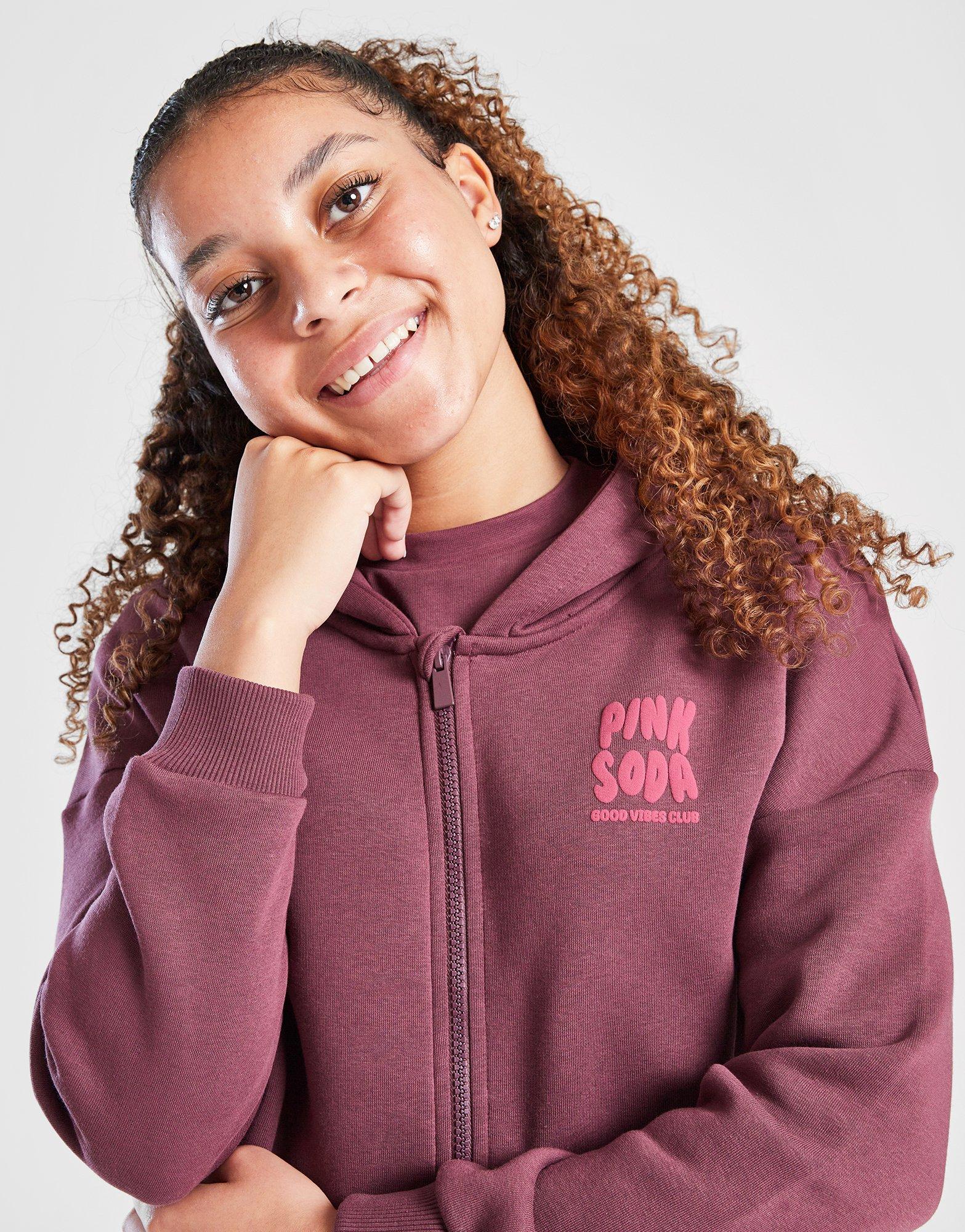 Pink Soda Sport Girls' Rae Full Zip Hoodie Kinder