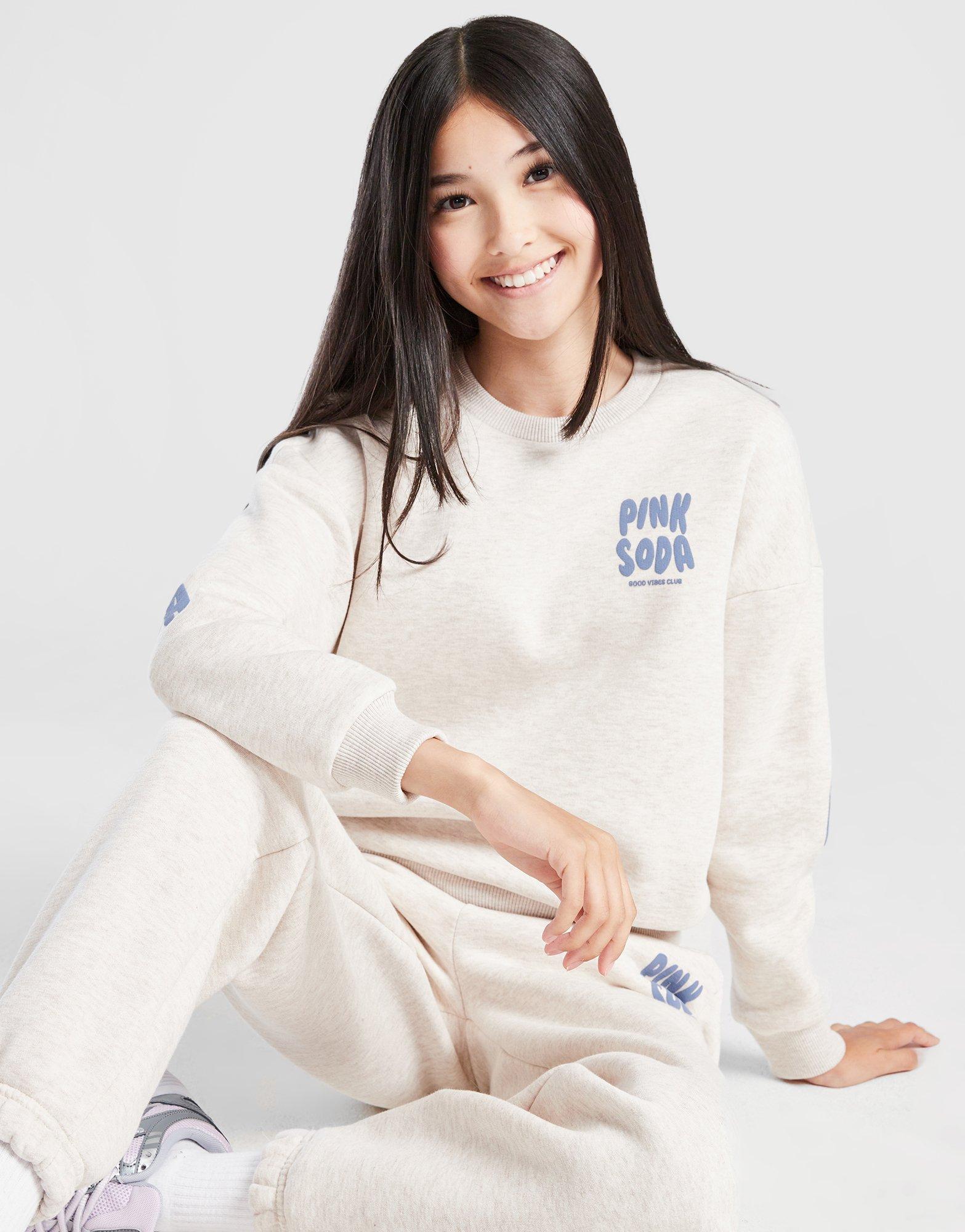 Pink Soda Sport Girls' Crew Sweatshirt Junior