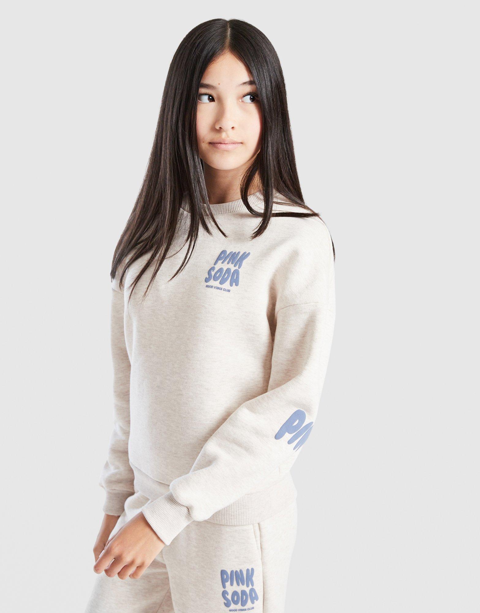 Pink Soda Sport Girls' Crew Sweatshirt Junior
