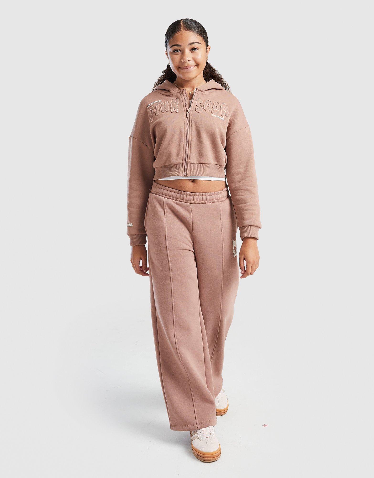 Pink Soda Sport Girls' Sage Crop Full Zip Hoodie Junior