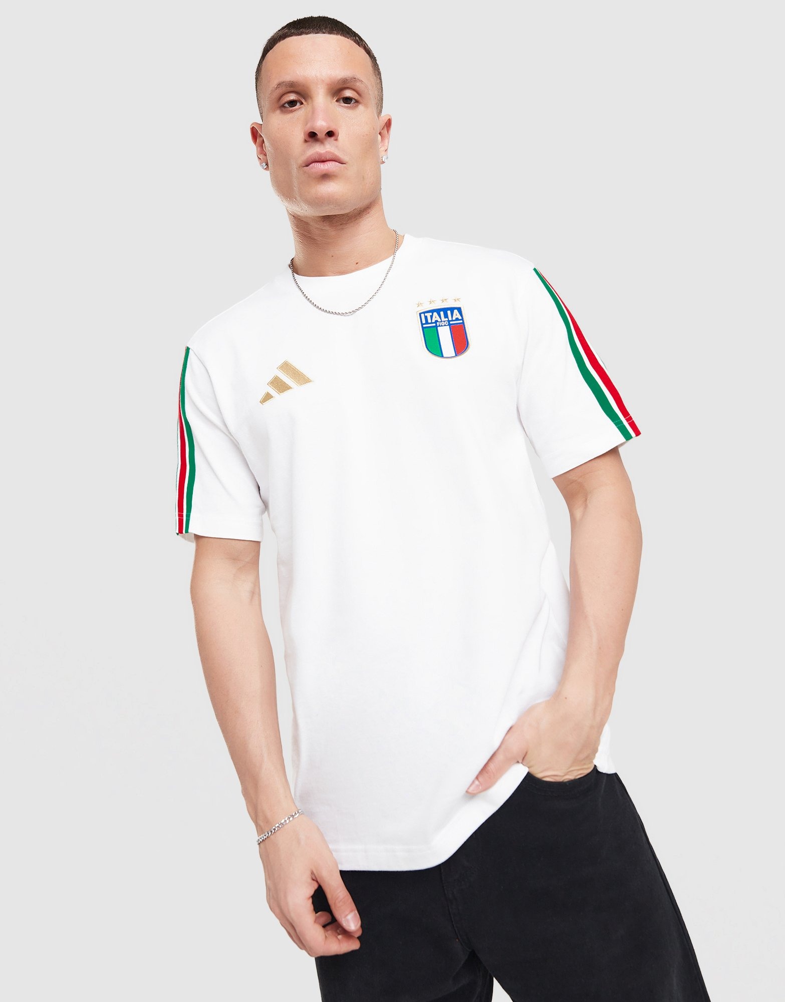 ウェア DNA italico Elitebib Team DECOJA White adidas Italy DNA T-Shirt - JD Sports Global