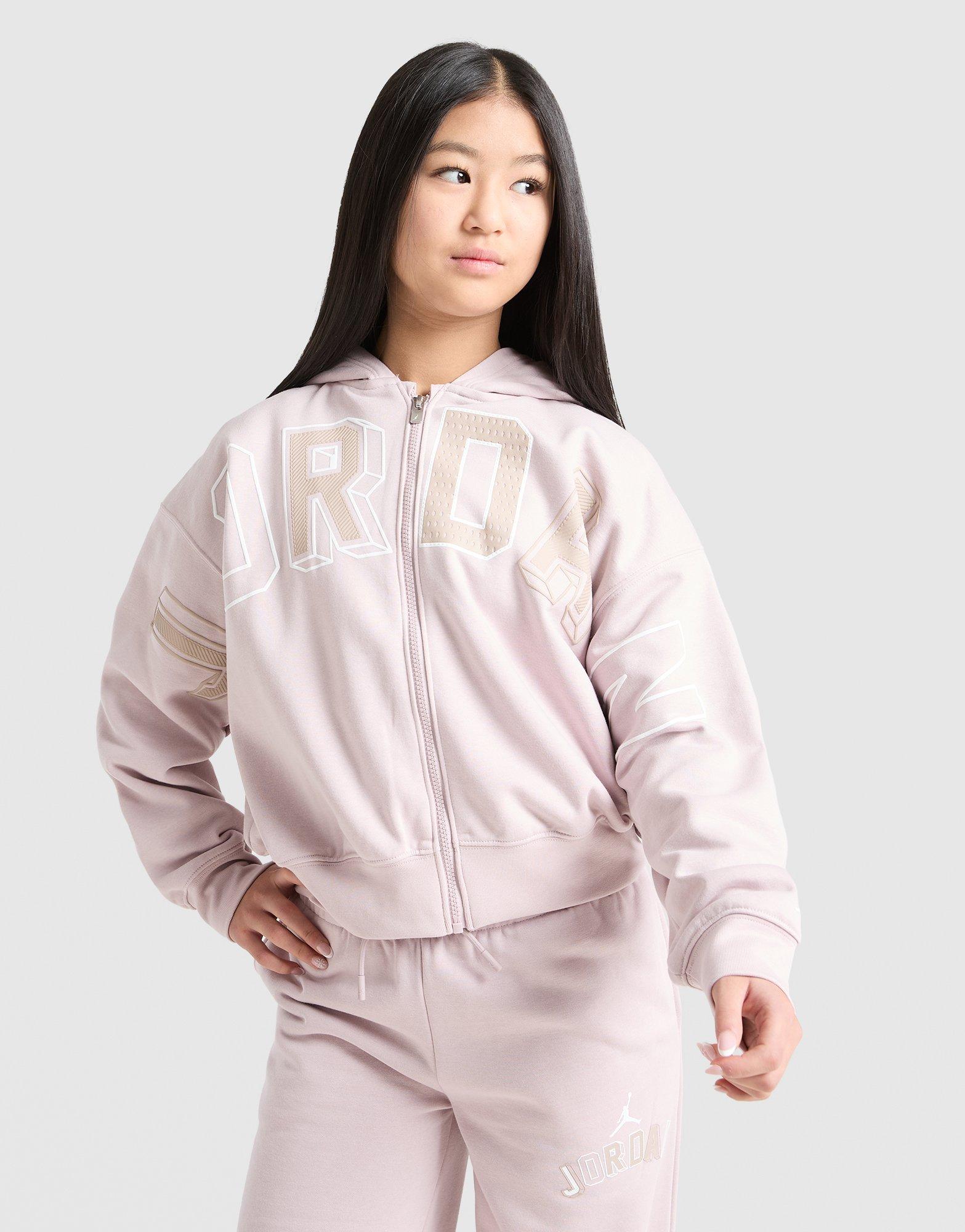 Jordan Sweat à capuche crop zippé Logo Fille Junior
