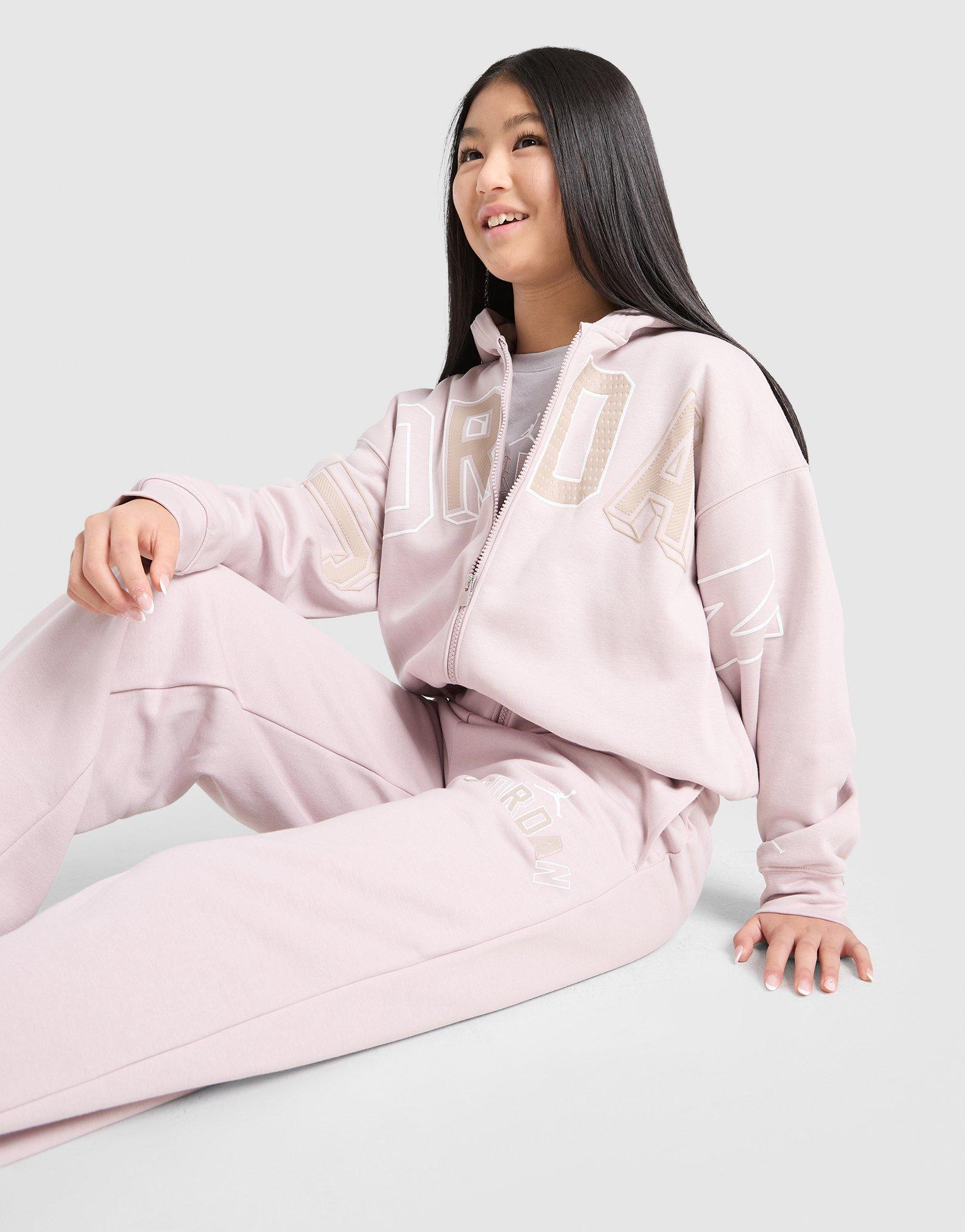 Jordan Sweat à capuche crop zippé Logo Fille Junior