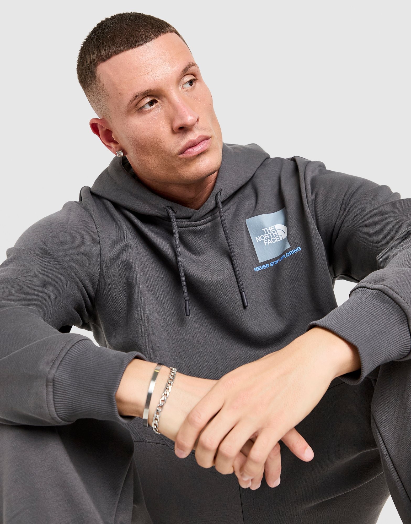 Grey The North Face Fine Box Hoodie - JD Sports Global