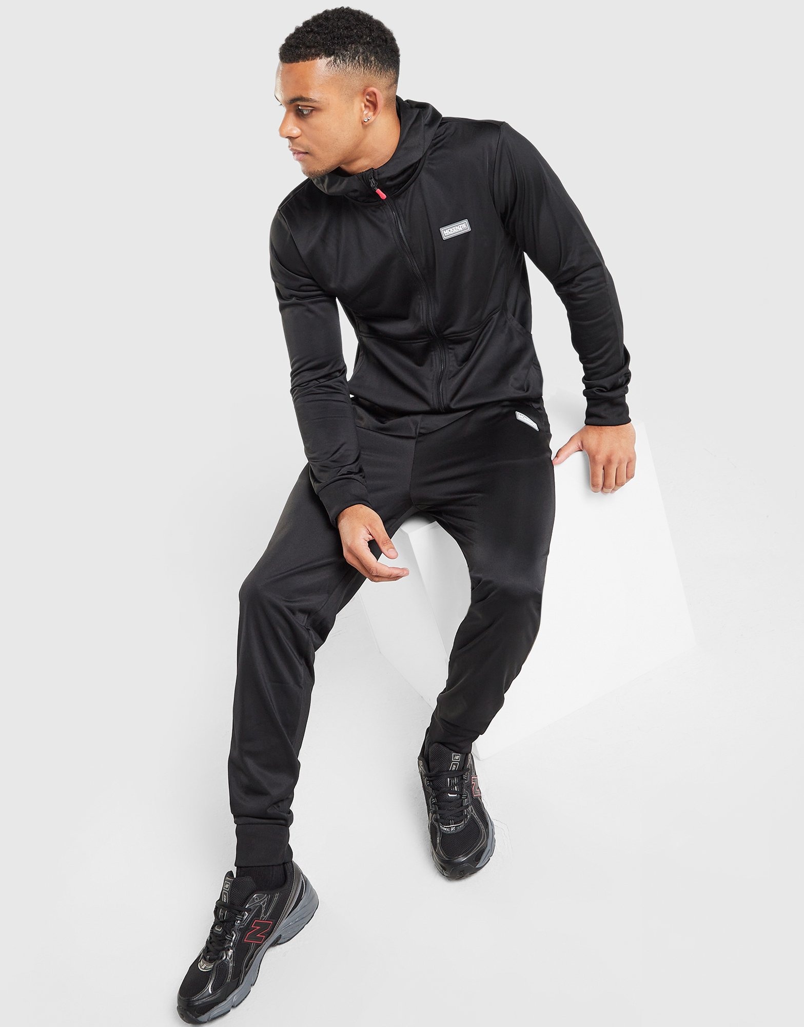 JAZZERCISE スポーツウェアセット ブラック Black McKenzie Dalston Poly Full Zip Tracksuit - JD Sports Global