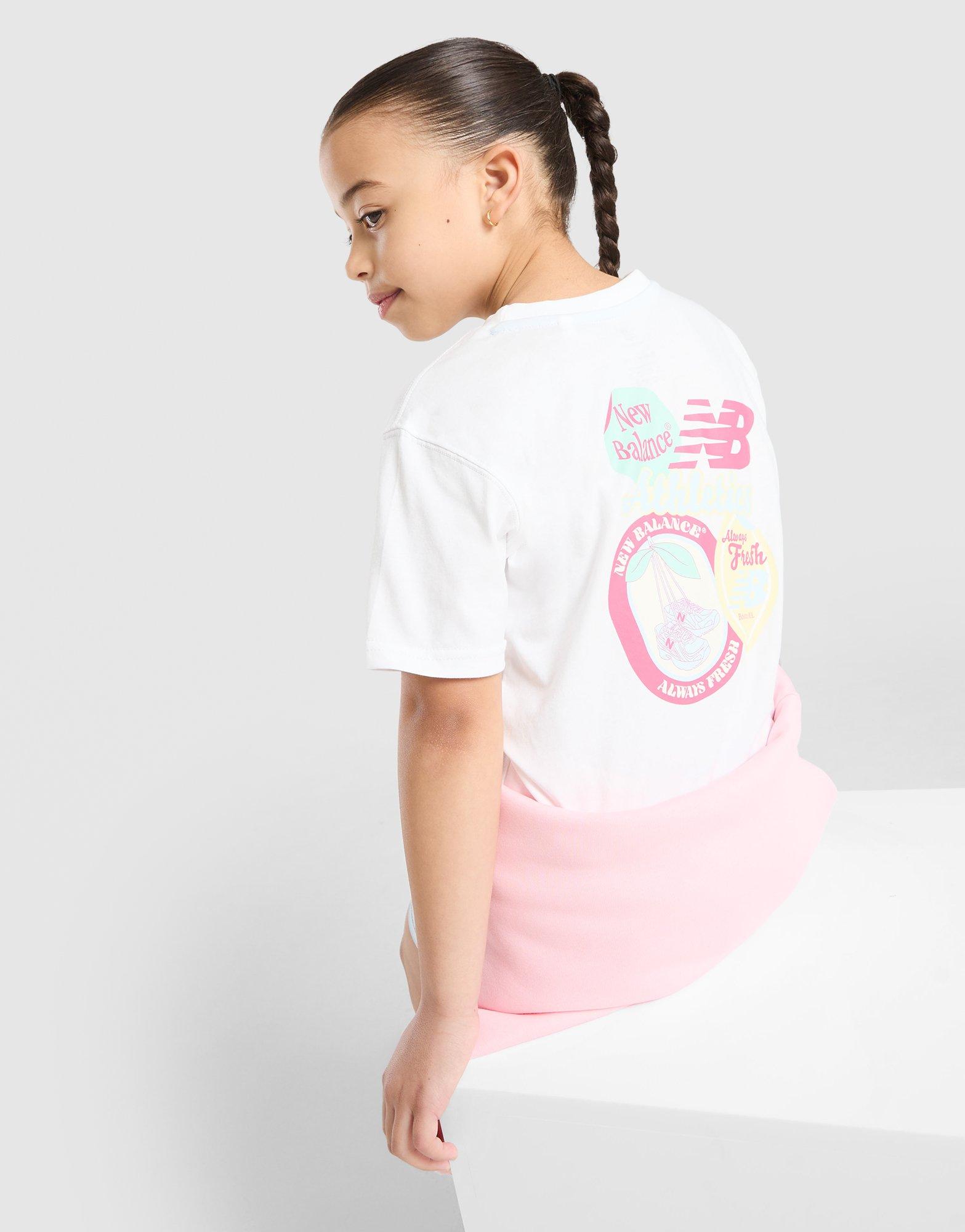 New Balance Girls' Sticker T-Shirt/Shorts Set Children