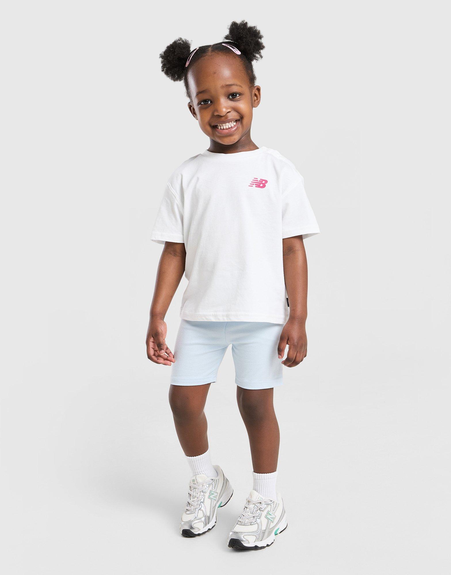 New Balance Girls' Sticker T-Shirt/Shorts Set Infant