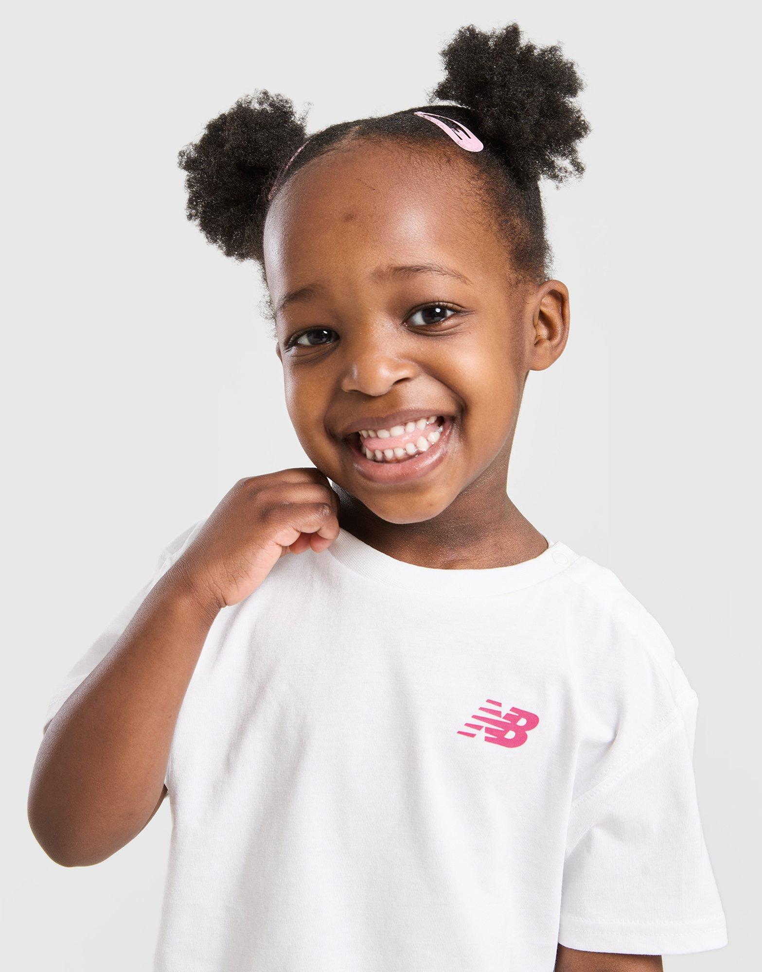 New Balance Girls' Sticker T-Shirt/Shorts Set Infant