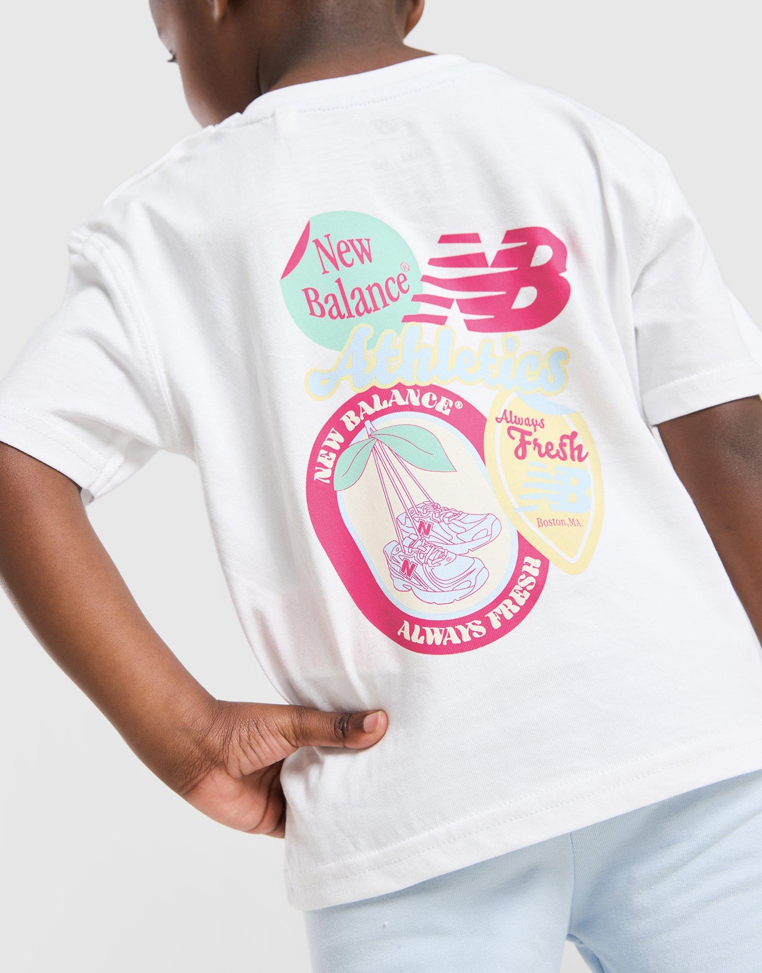 New Balance Girls' Sticker T-Shirt/Shorts Set Infant