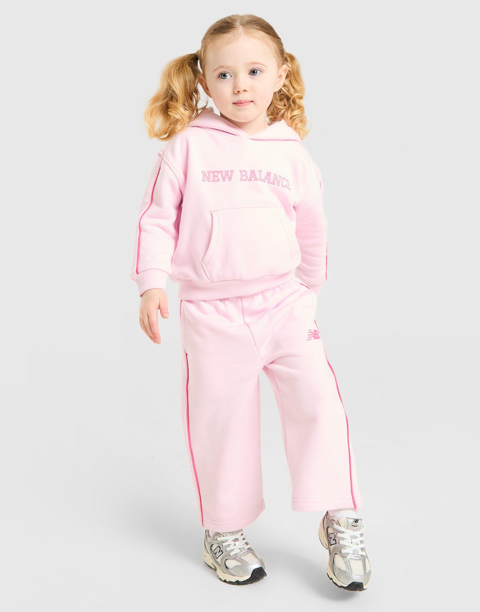 New Balance Girls' Piping Hooded Tracksuit Infant