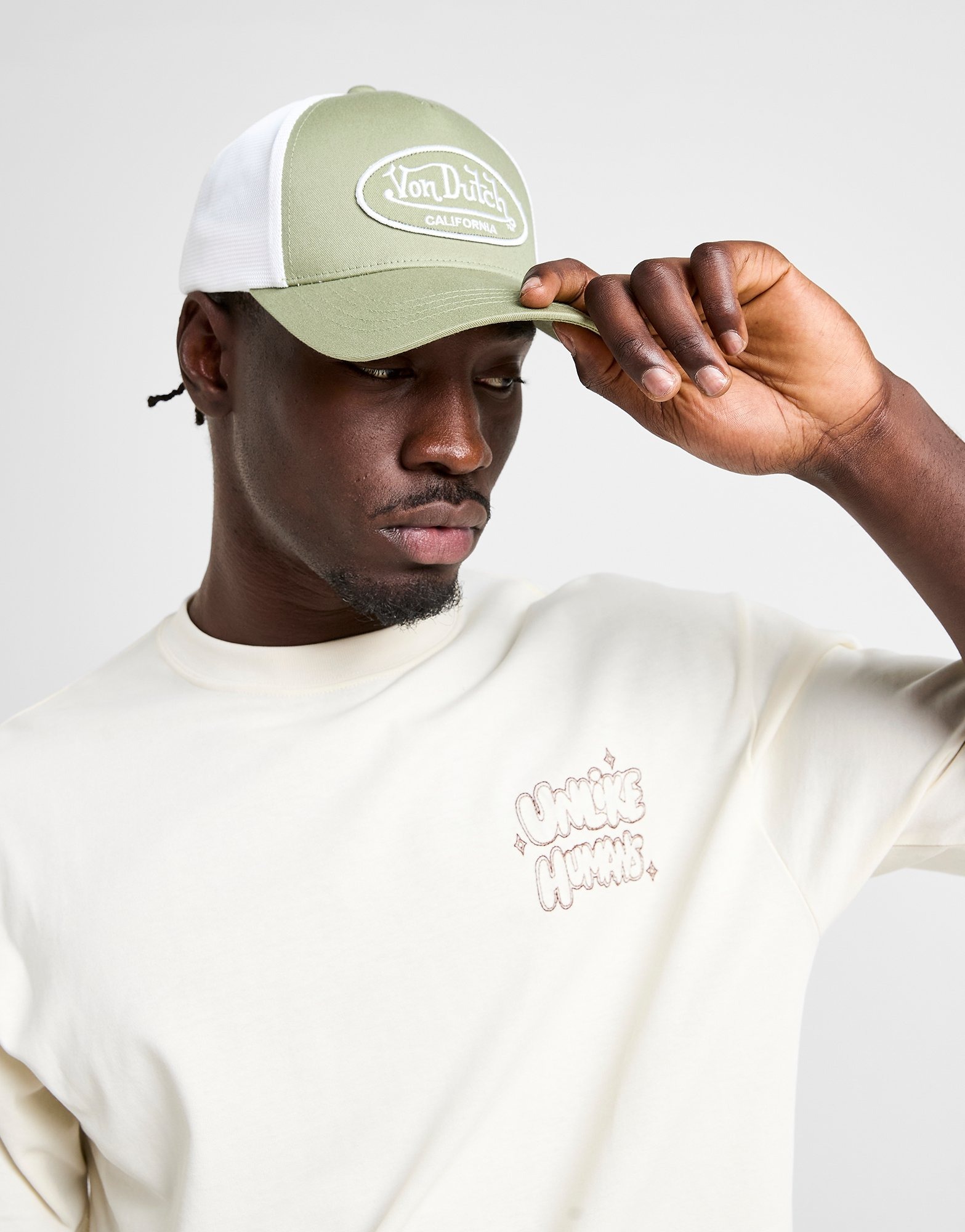 Von Dutch トラッカーキャップ グレー/緑 jd_777454_a?qlt=92