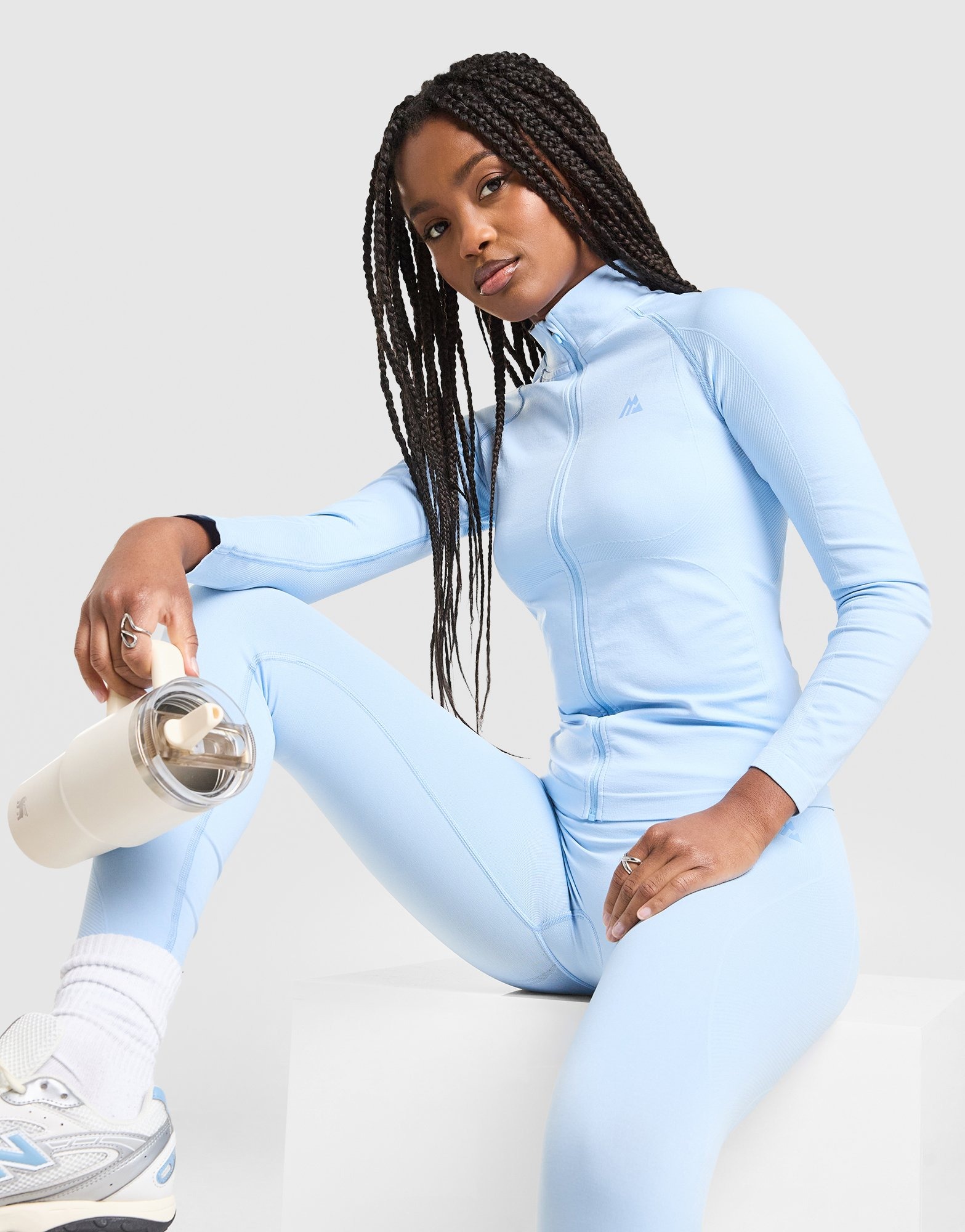 Blue MONTIREX Muse Seamless Full Zip Top | JD Sports UK