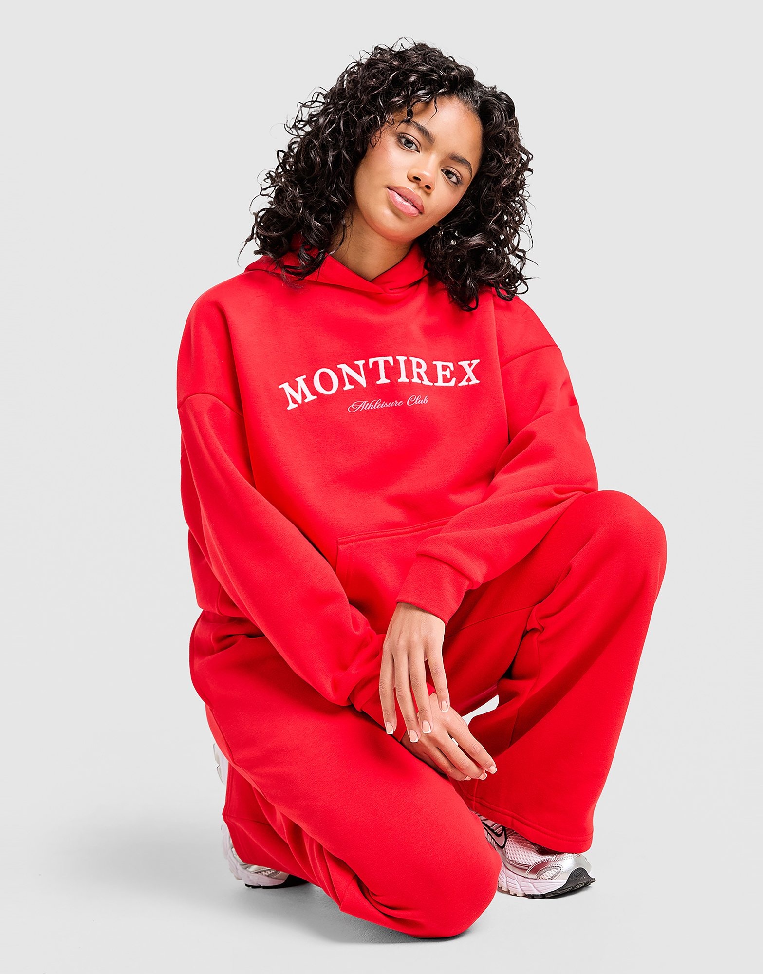 Red MONTIREX Athleisure Club Overhead Hoodie | JD Sports UK